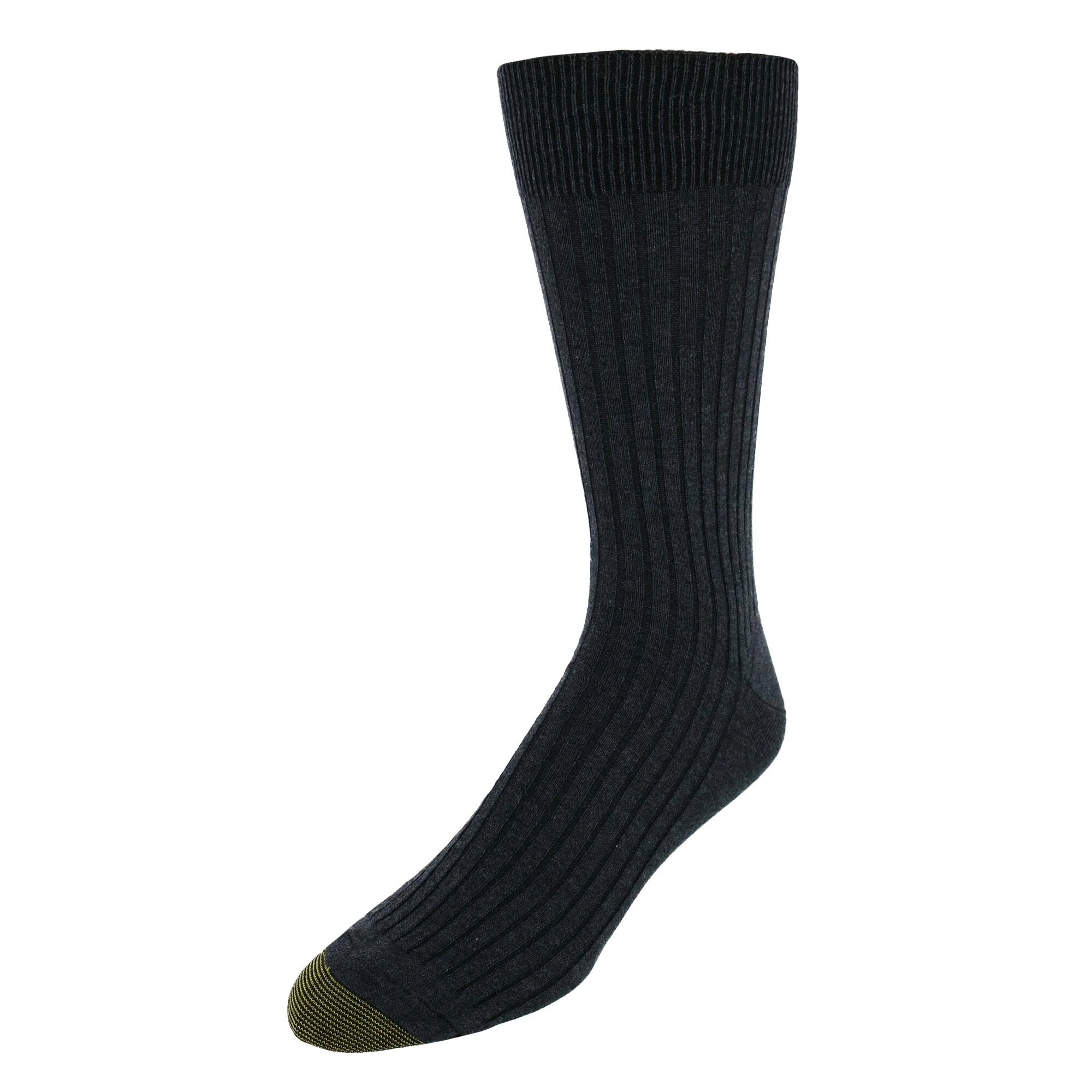 Gold Toe Men's Moisture Control Canterbury Crew Dress Socks (3 Pair Pack)
