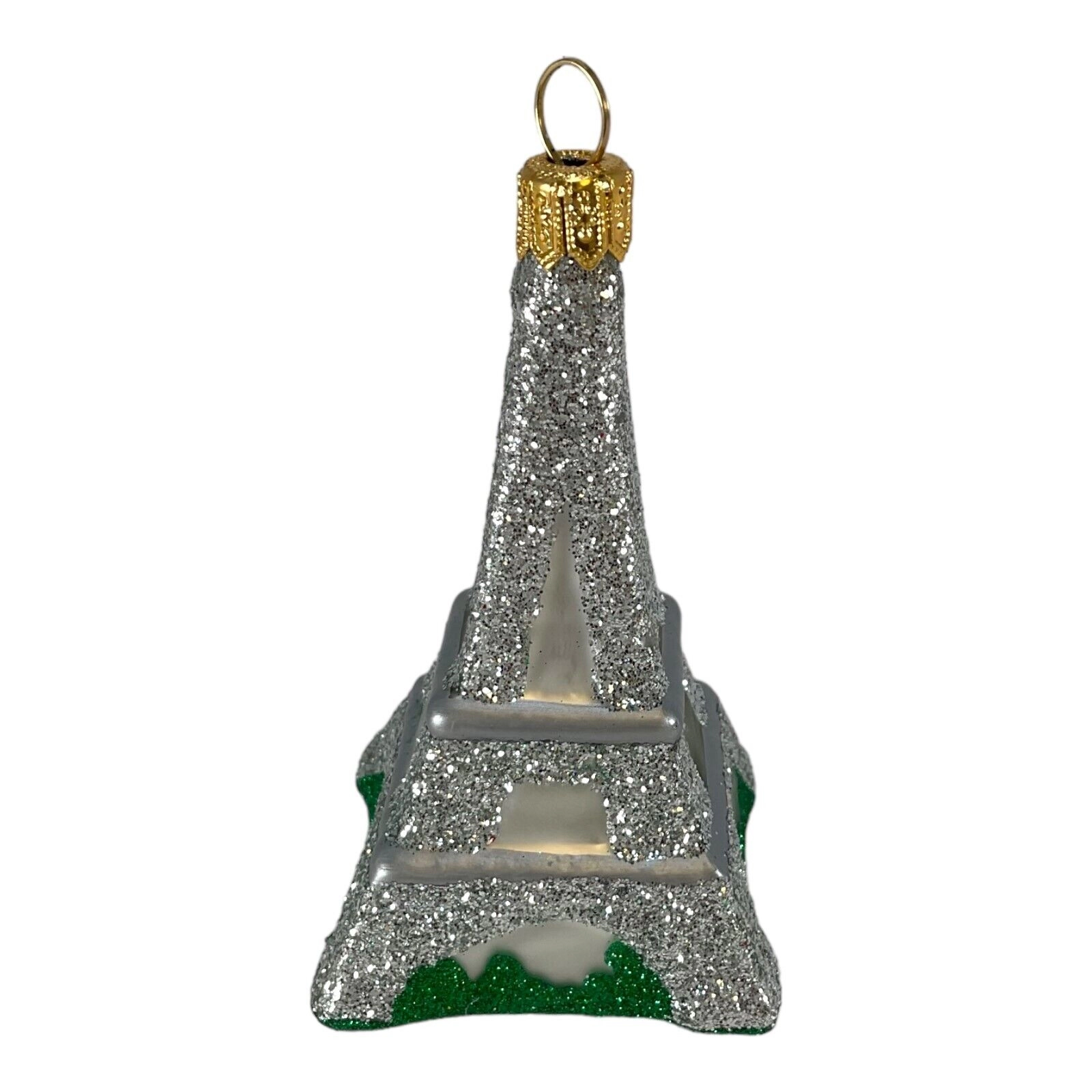 Pinnacle Peak Trading Company Eiffel Tower Paris France Mini Polish Glass Christmas Ornament Decoration 3 inch