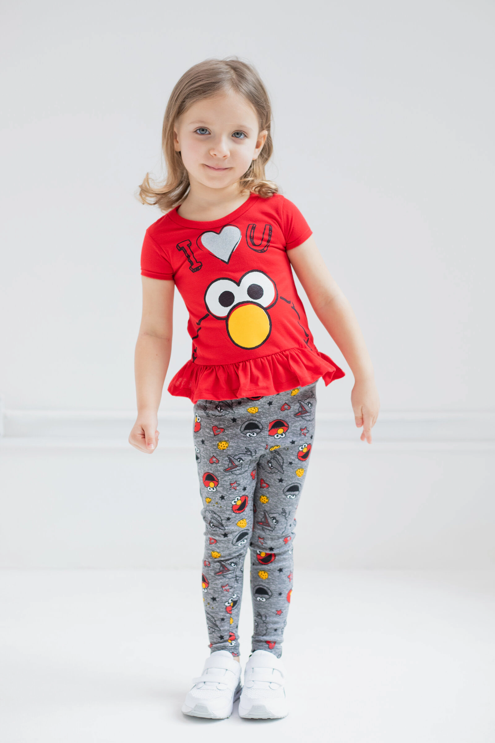 Sesame Street Girls' Glitter 2-Piece T-Shirt and Leggings Set