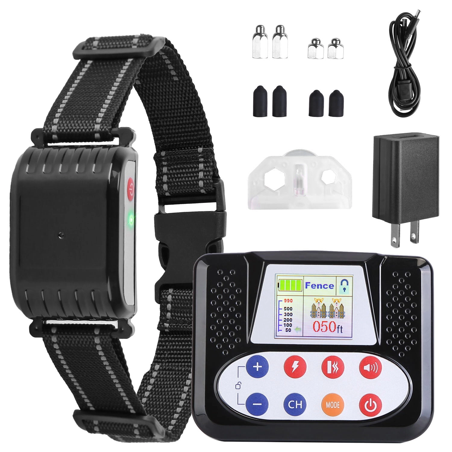 GBruno 2-in-1 Wireless Dog Fence Training Collar