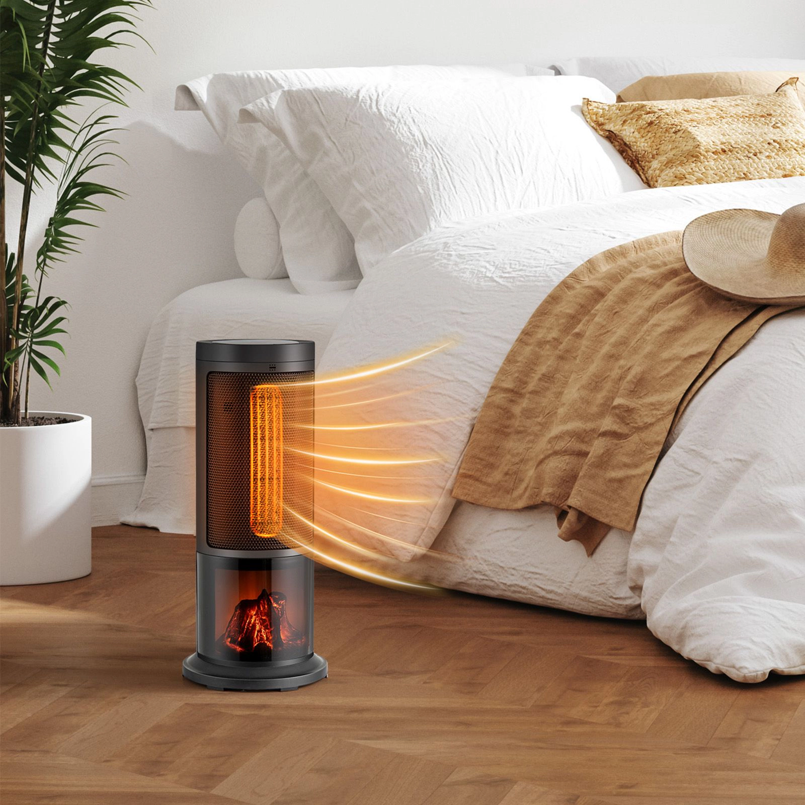 SlickBlue 17" Electric Space Heater with 135° Oscillation and Remote