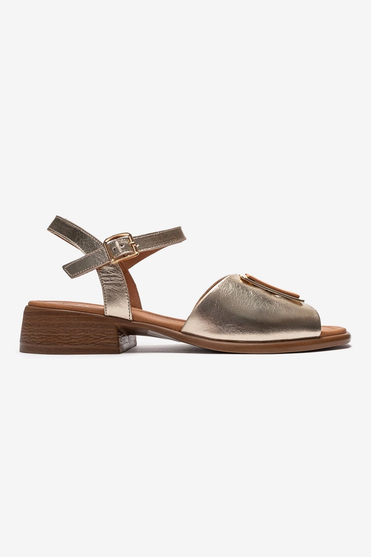 Forever & Always Womens Svelte Leather Buckle Sandal