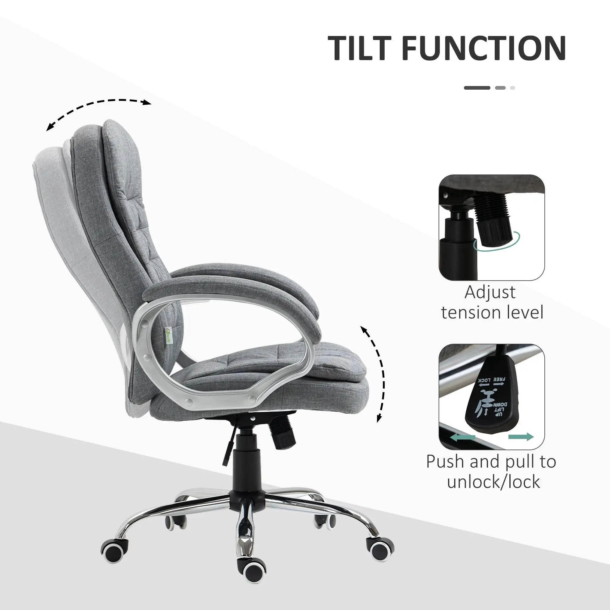 Platinum-Level Office Chairs Executive Office Chair With High Back Lumbar Support And Adjustable Height