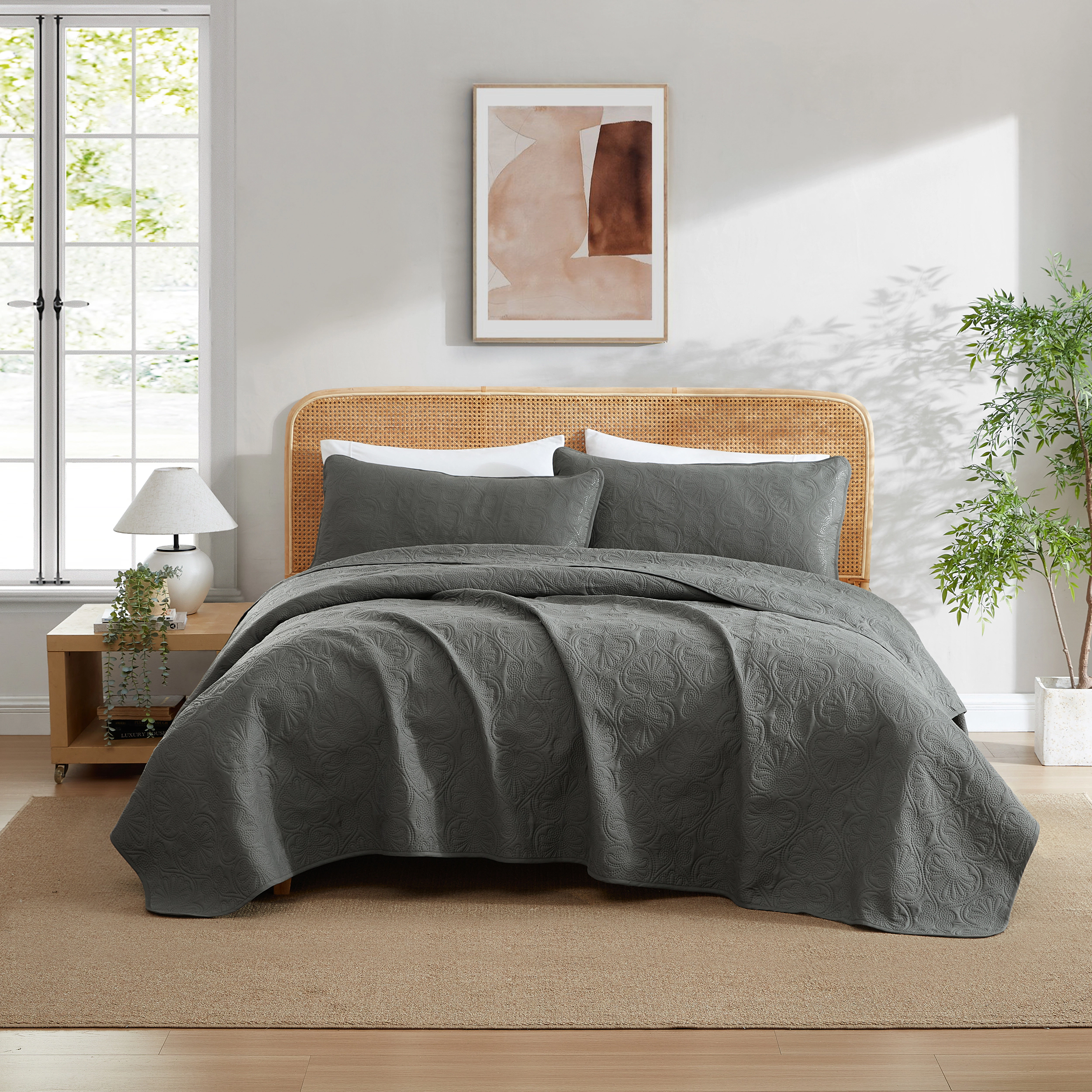 HLC.ME Benji - 3 Piece  Quilt Set, Lightweight Bedspread Coverlet Set