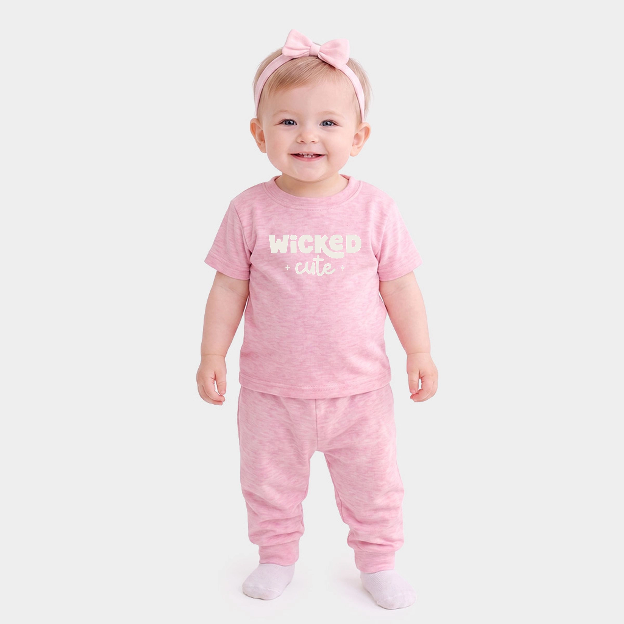 The Juniper Shop - Infant Jogger Pant Crew Set Wicked Cute Bold