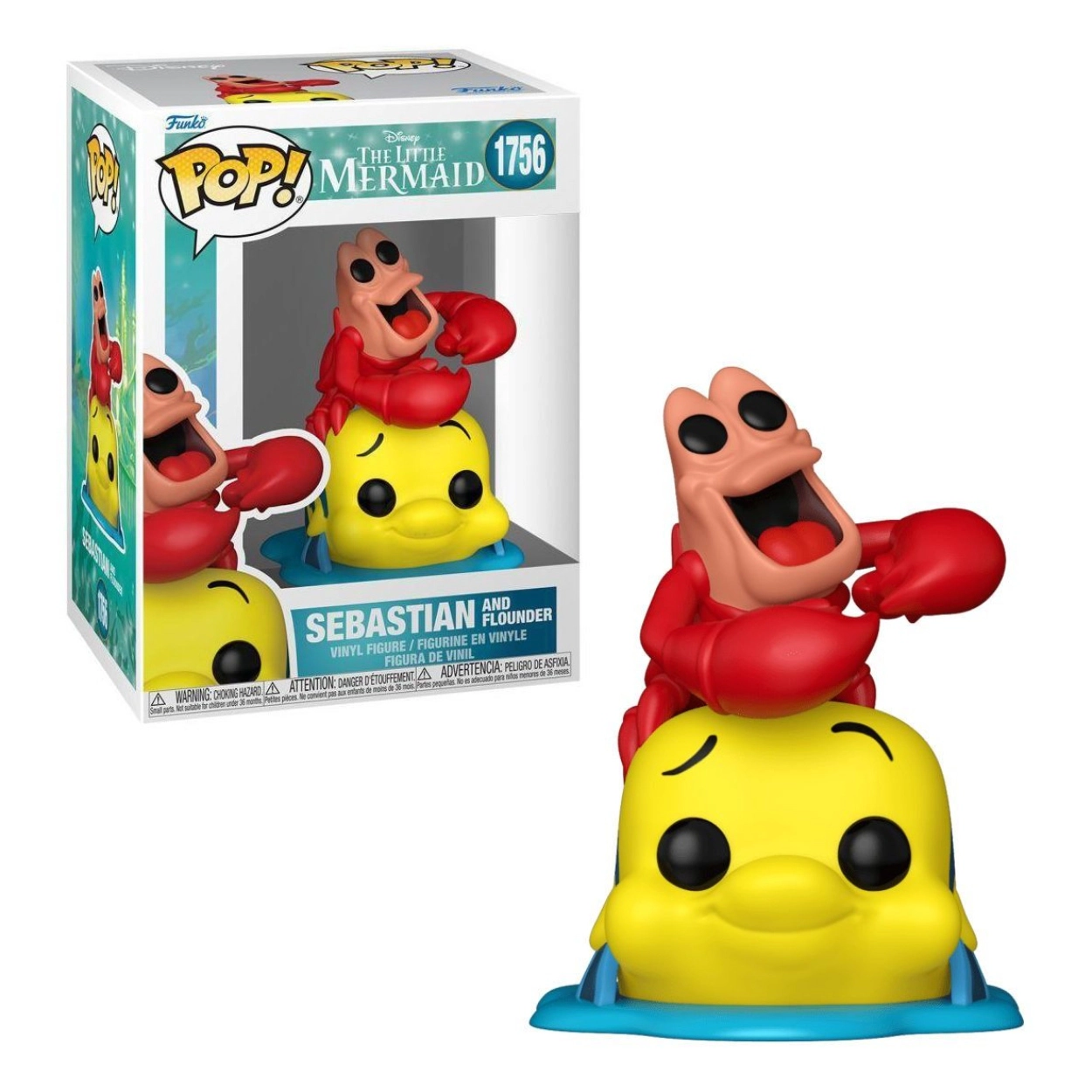 Funko Pop! Little Mermaid: Sebastian & Flounder #1756