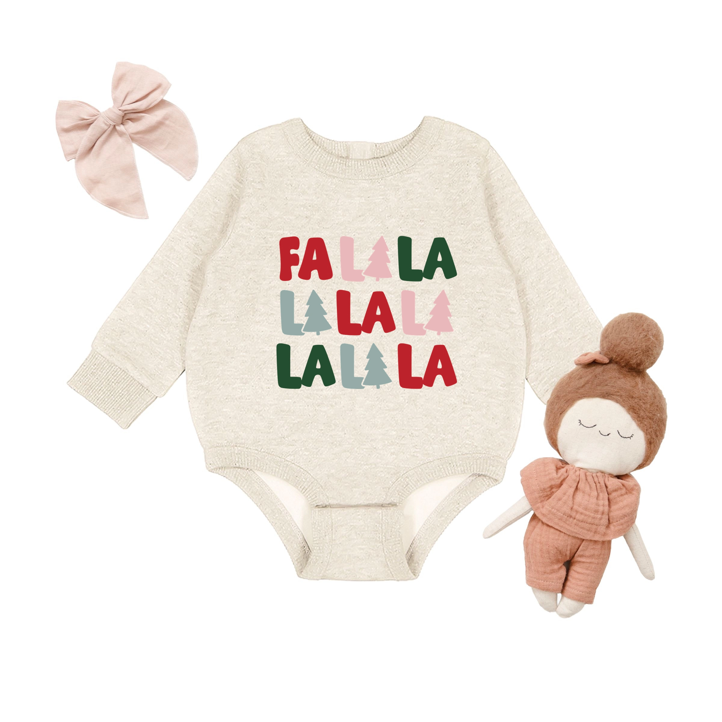 The Juniper Shop - Infant Fleece BodySuit Fa La Trees