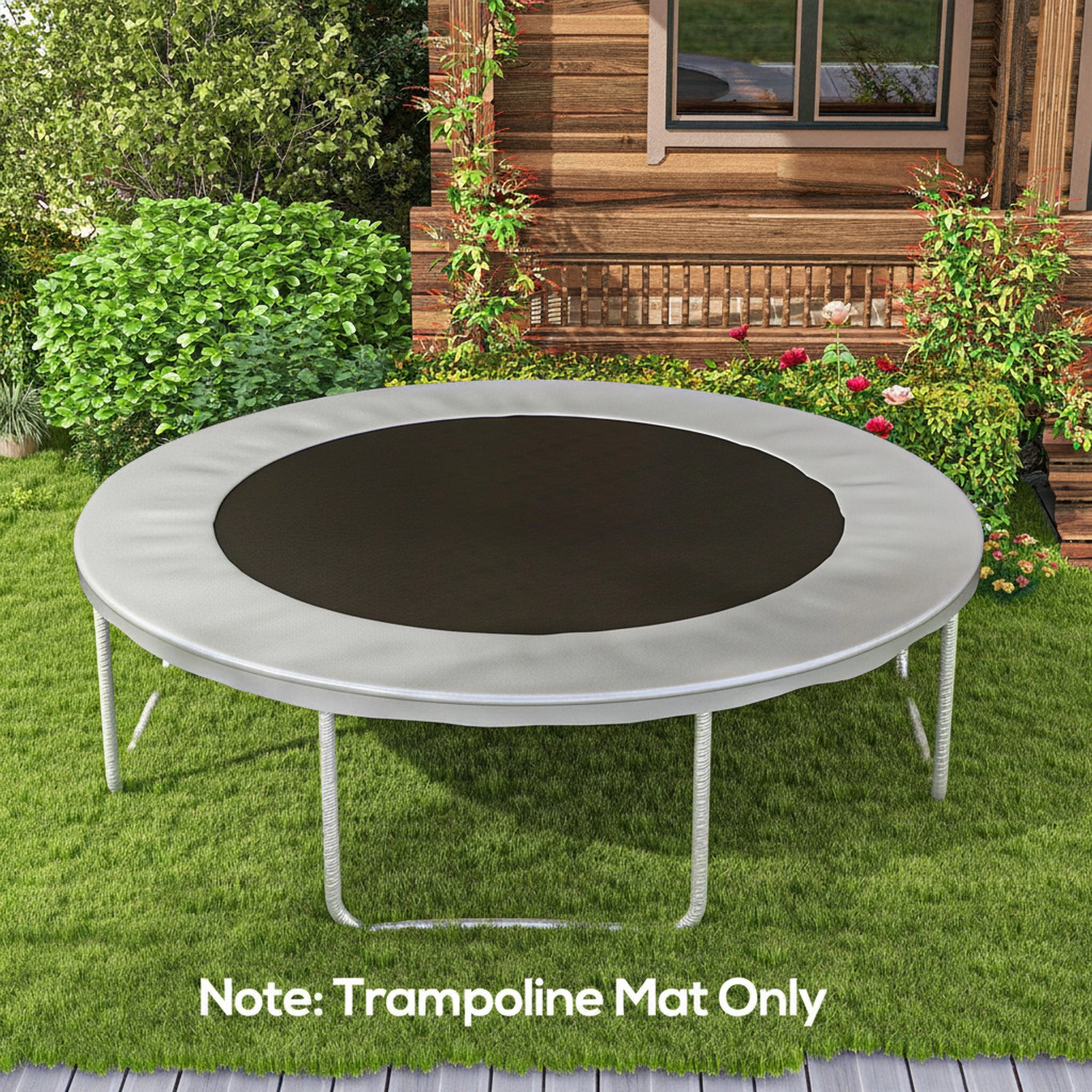 HONGGE Trampoline Replacement Mat, Fits 12' Trampoline w/ 72 V-Hooks & 5.5" Springs (Spring & Frame not Included)