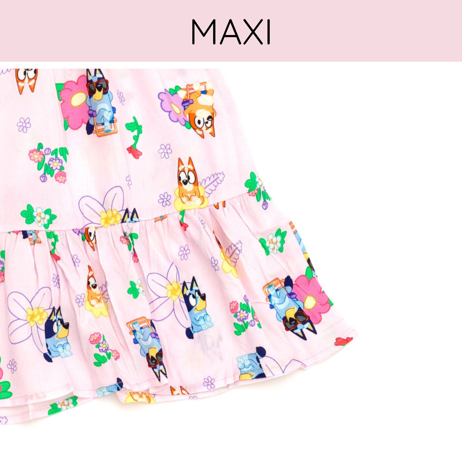 Bluey Girls' Sleeveless Maxi Dress