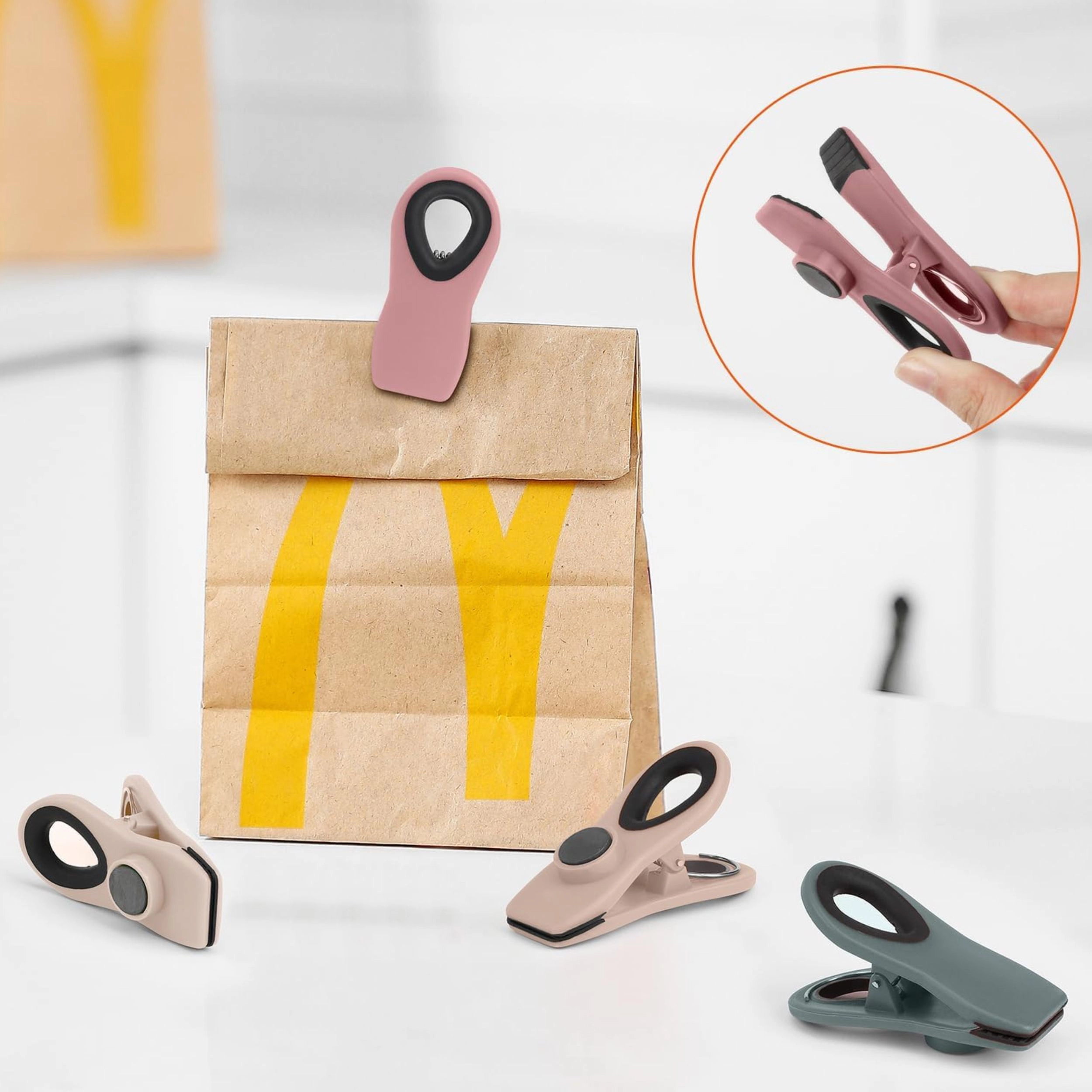 Stock Preferred Magnetic Chip Bag Clips with Airtight Seal for Food Storage