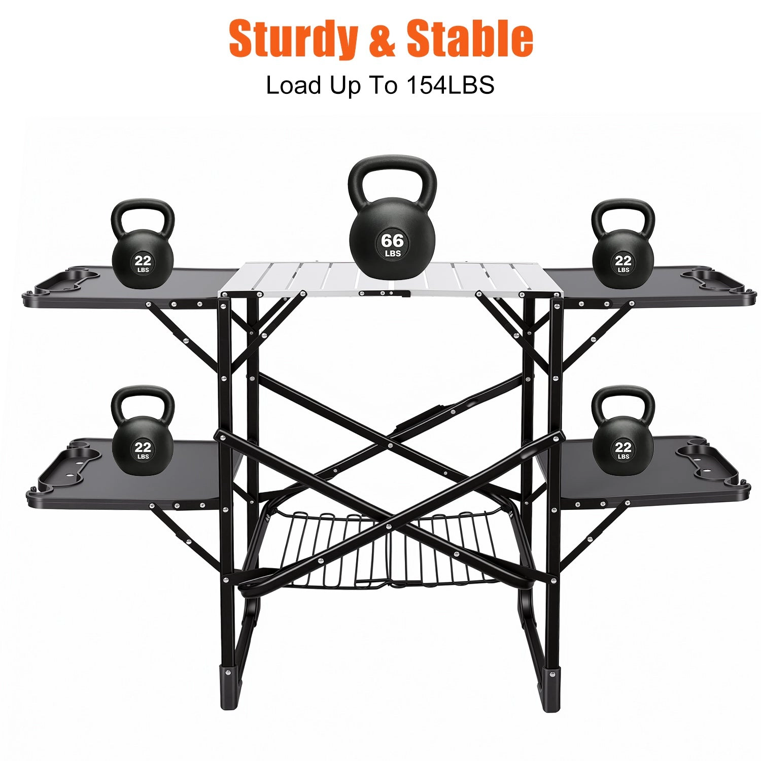 GBruno Aluminum Folding Camping Kitchen Table