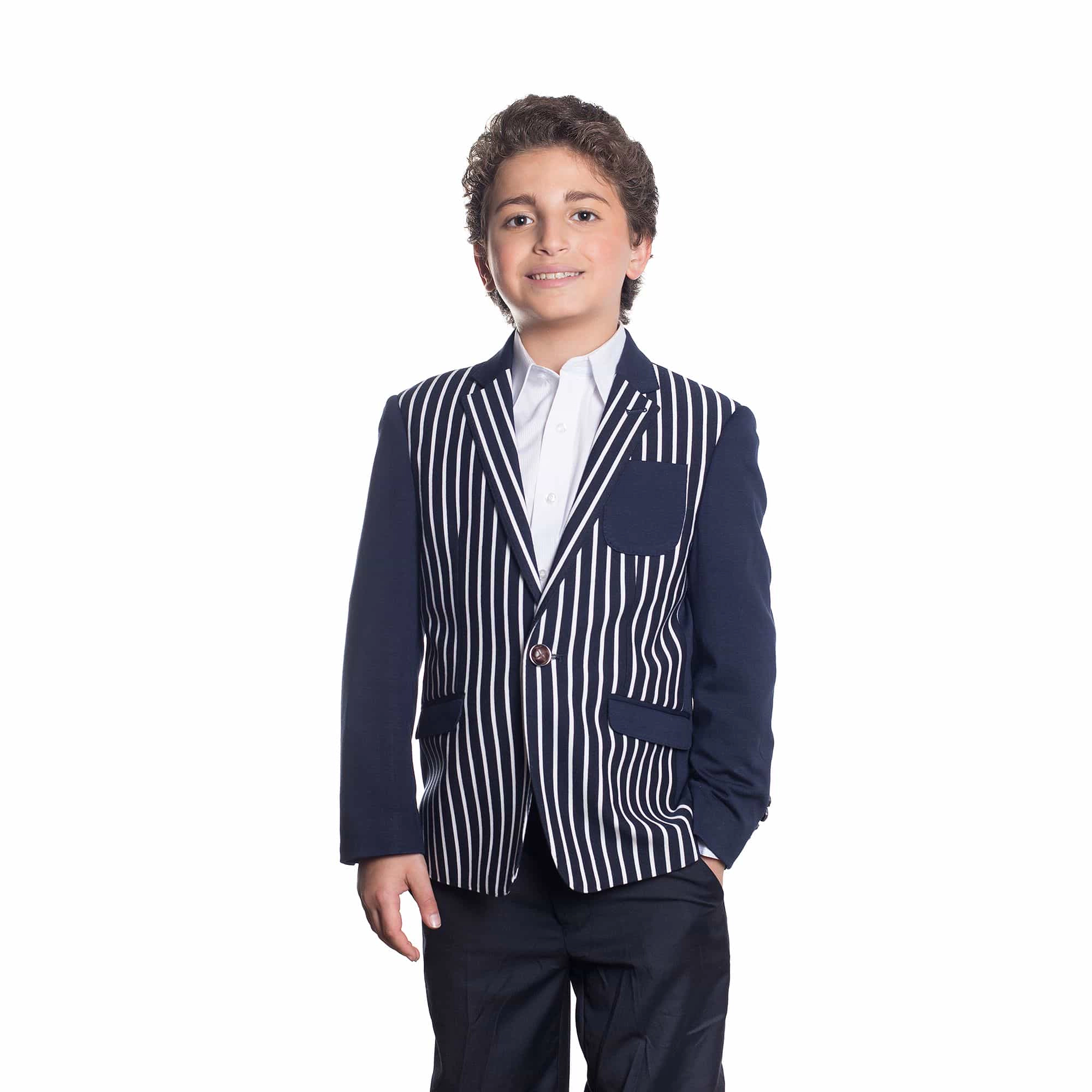 Elie Balleh Boys Slim Fit Knit Blazer
