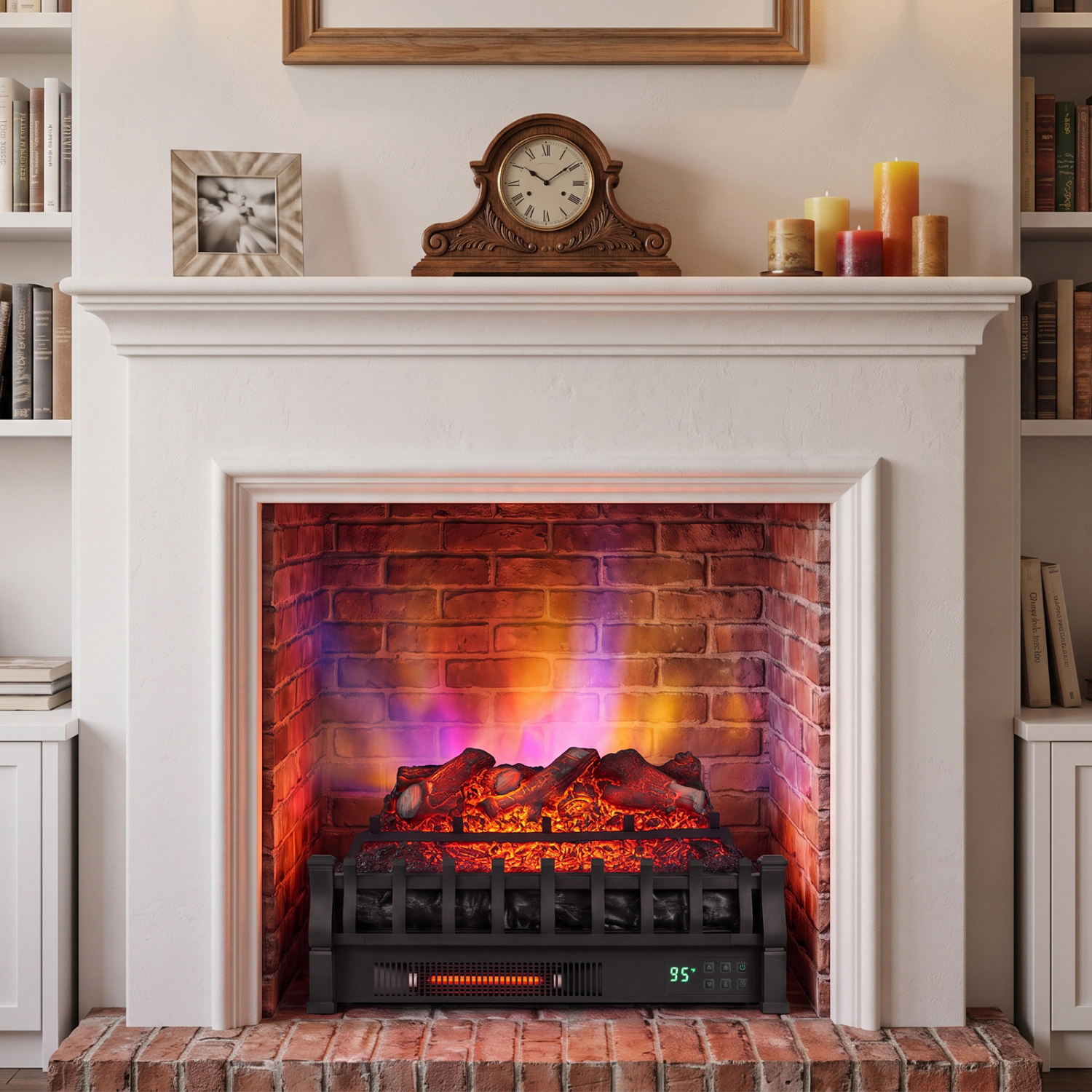 LJG 23" WiFi Fireplace Insert Lemonwood Set with App and Remote
