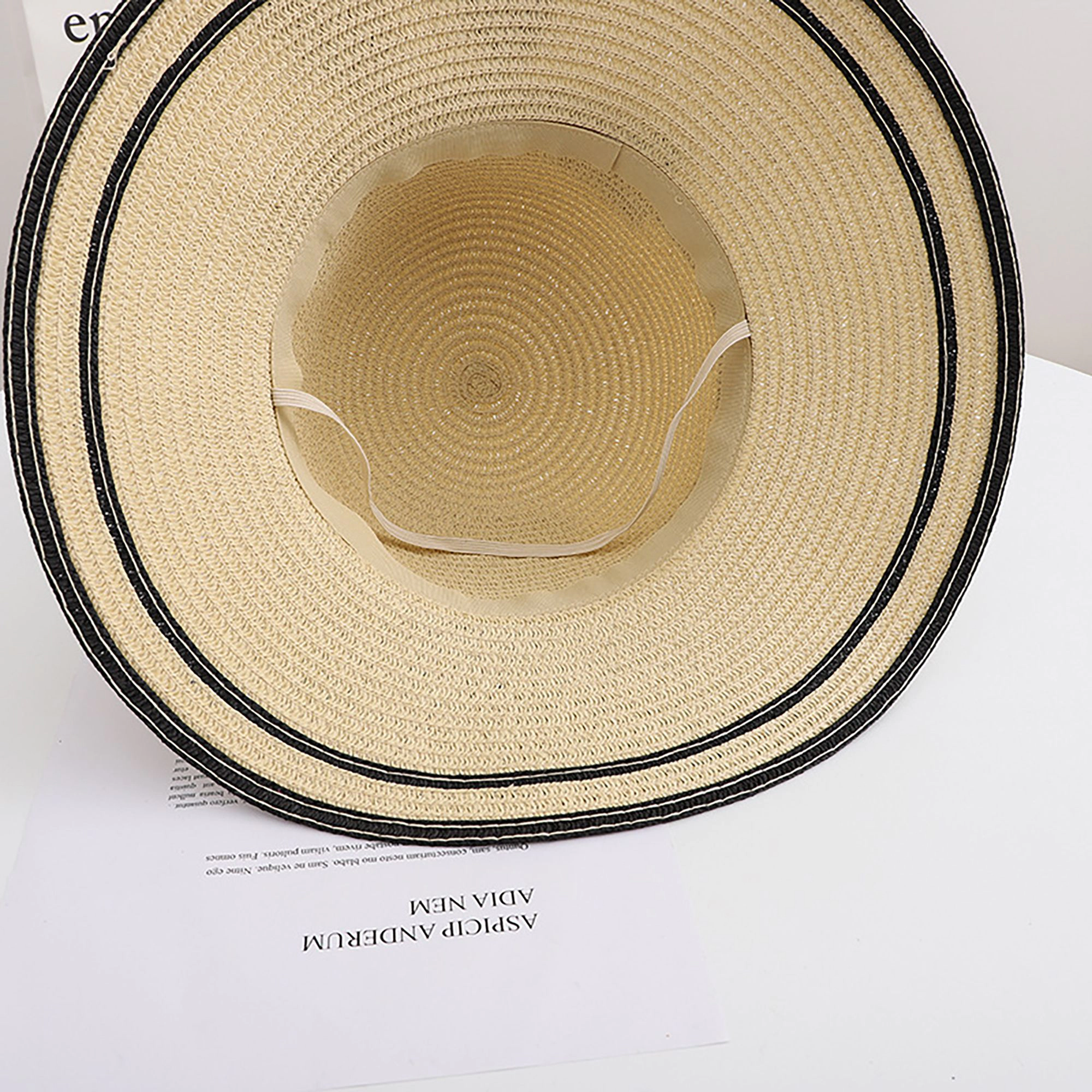 Anna-Kaci Womens Straw Sun Hat with Bow Detail Lightweight Breathable Summer Beach