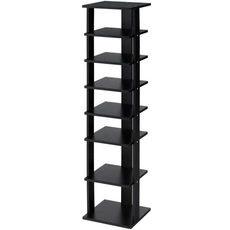 Hivvago 7-Tiers Vertical Wooden Space Saving Shoe Rack for Front Door