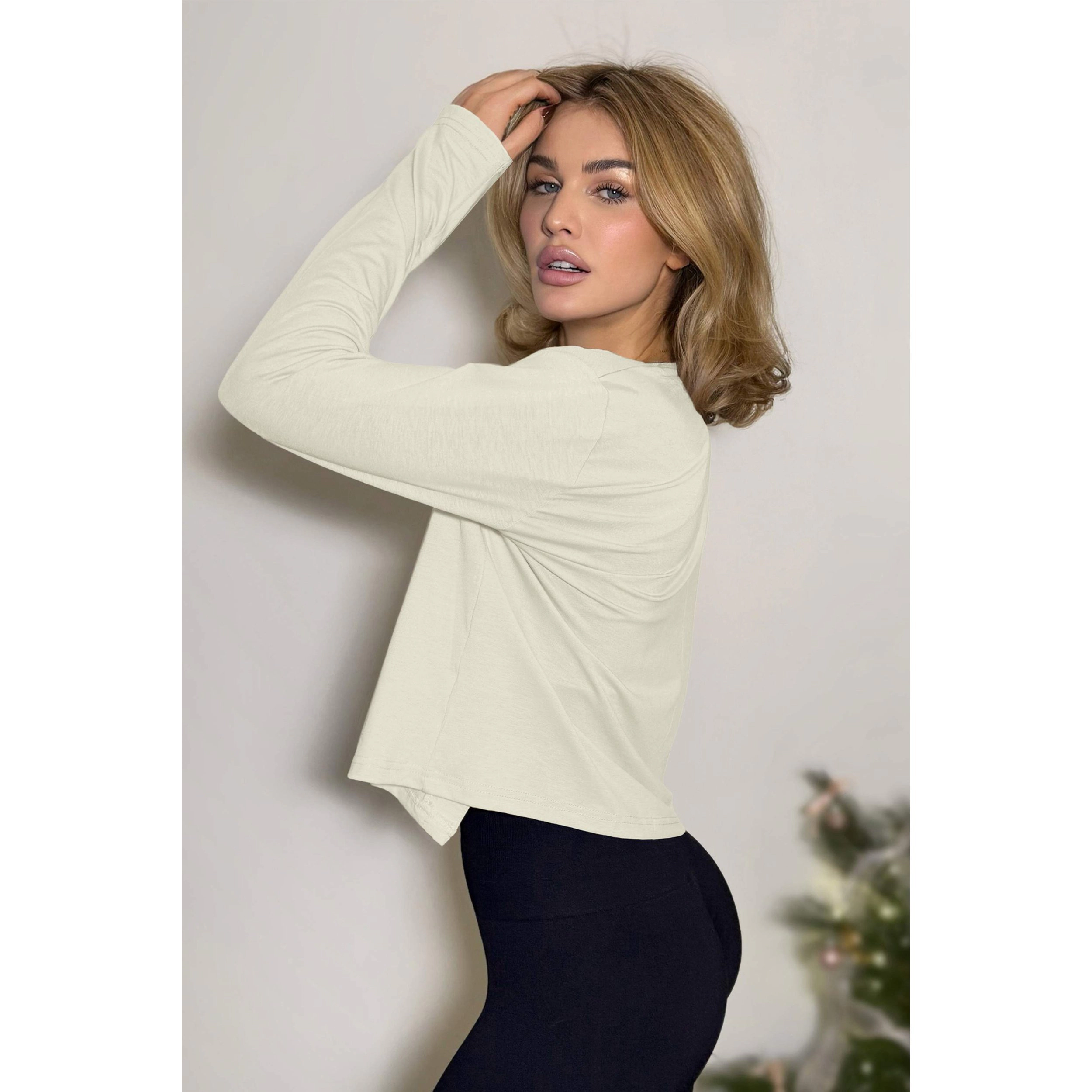 Zeagoo Women's Cropped Open Front Cardigan