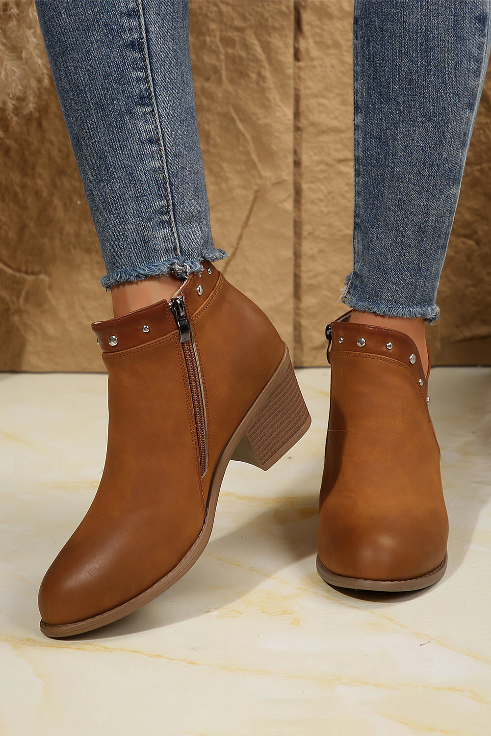 Threaded Pear Women's Melody Studded Ankle Boots