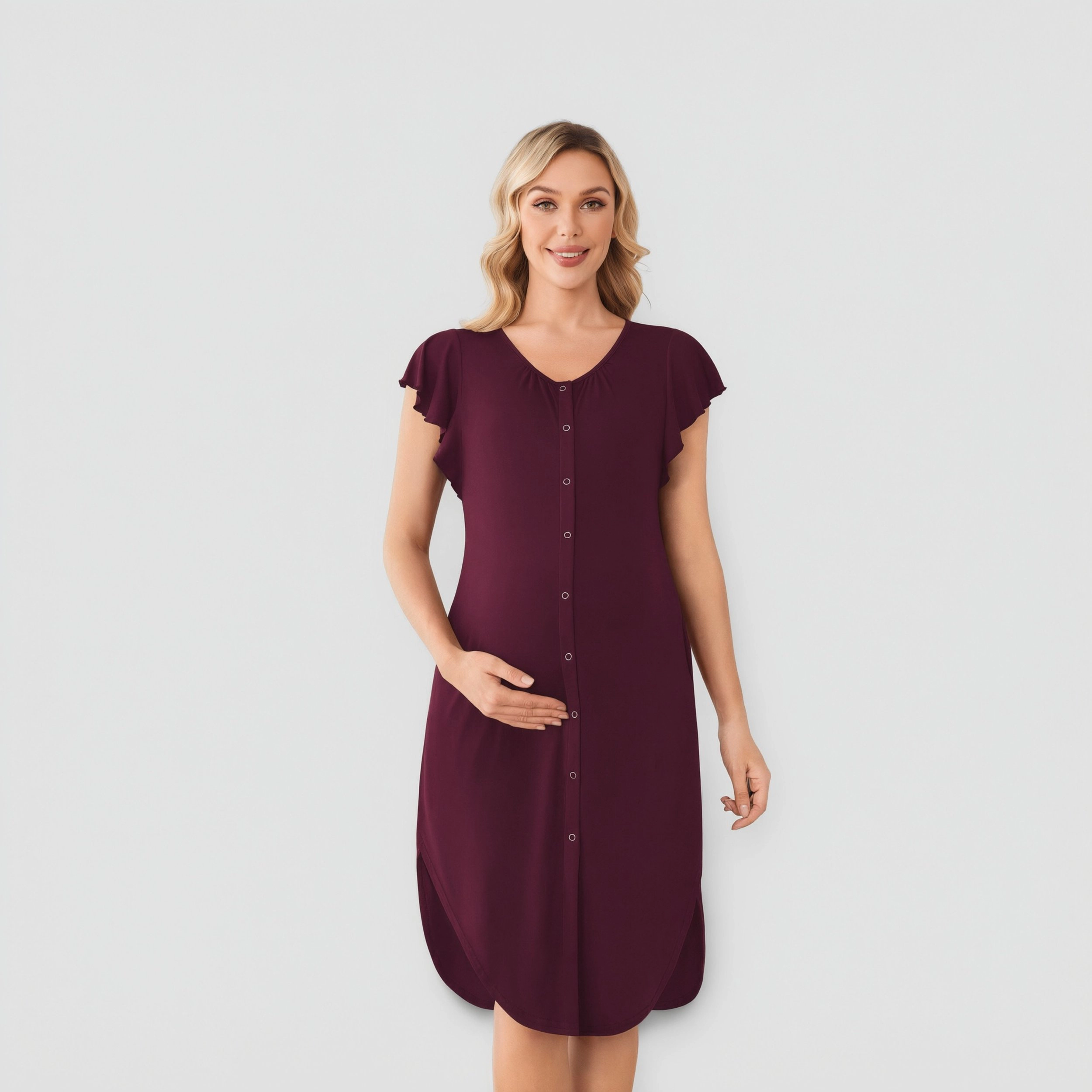 Ekouaer Labor and Delivery Gown Nursing Hospital Breastfeeding Maternity Flying Nightgown