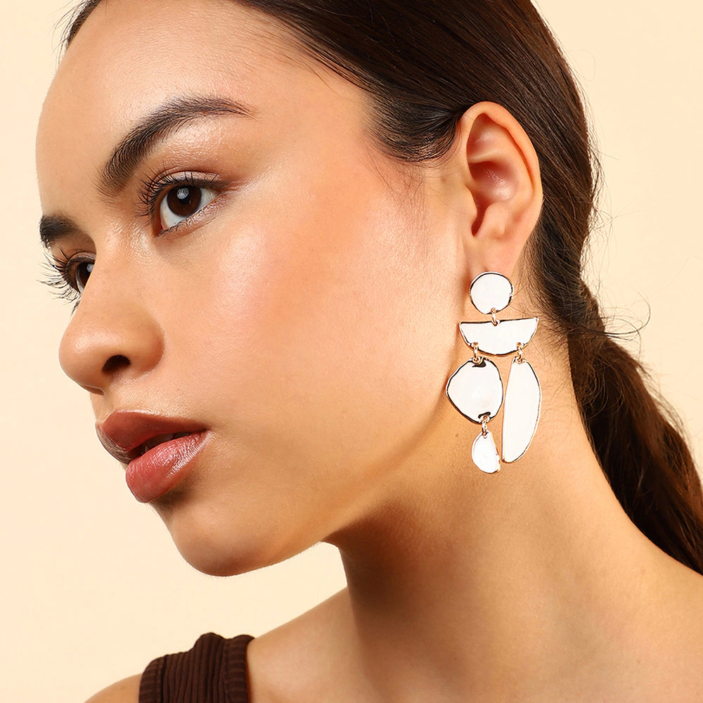 SOHI Women's Abstract Drop Earrings
