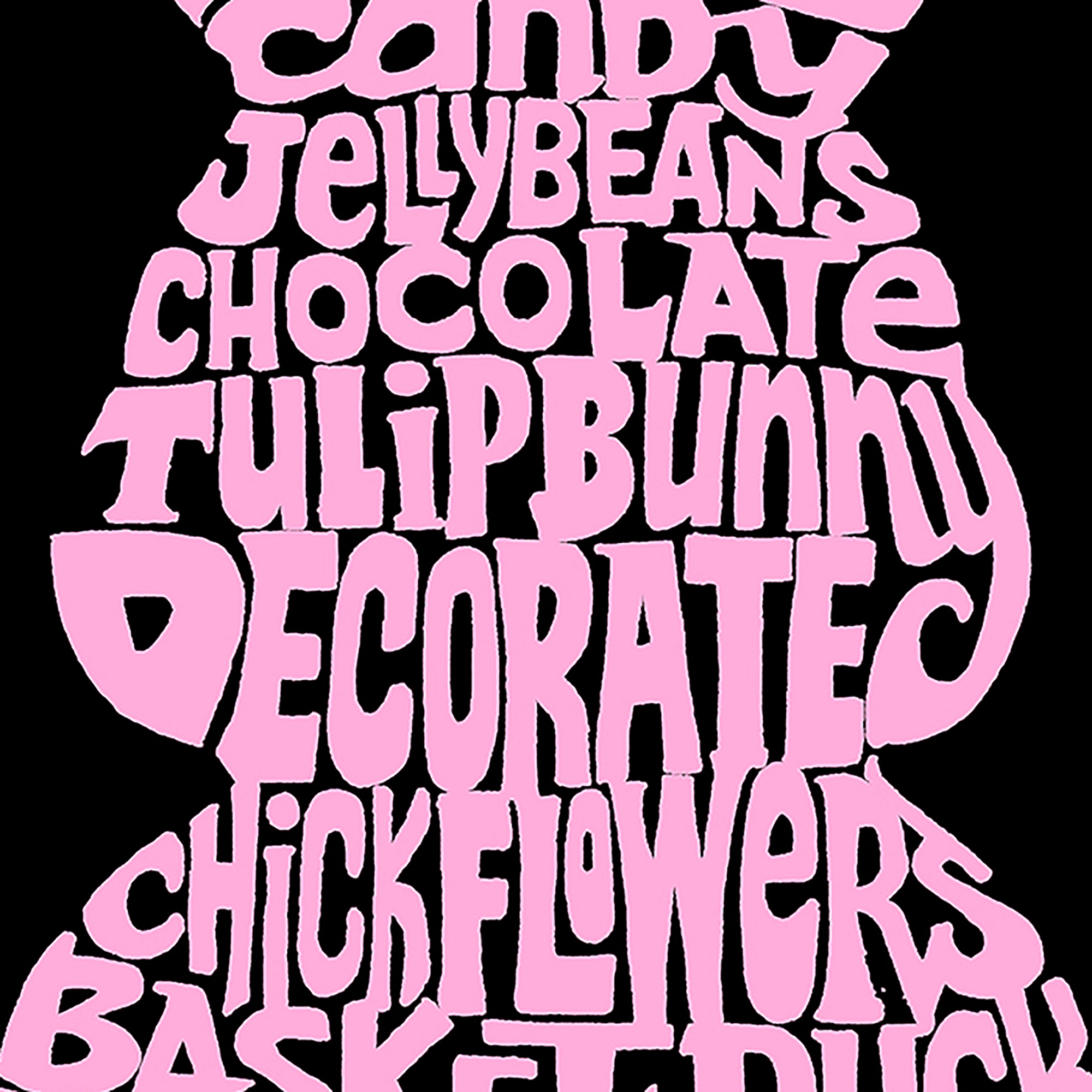 LA Pop Art Men's Easter Word-Art Cotton T-Shirt, Short Sleeve, Crew Neck