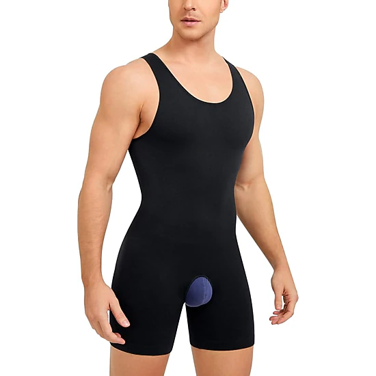 Nebility Mens Sleeveless Compression Bodysuit