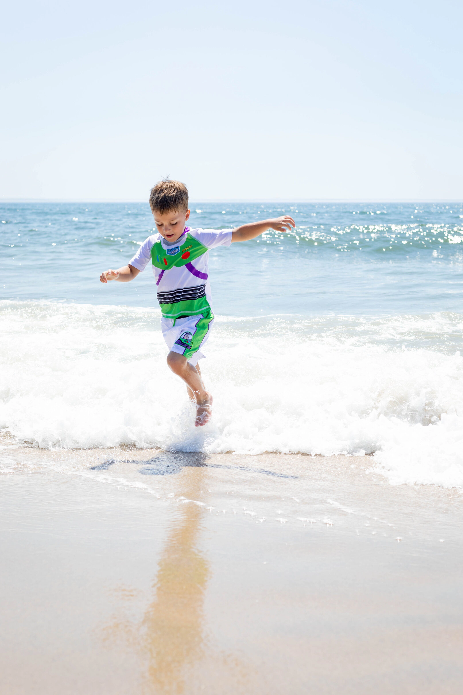 Disney Toy Story Boys' Short Sleeve Rash Guard and Swim Trunks Set