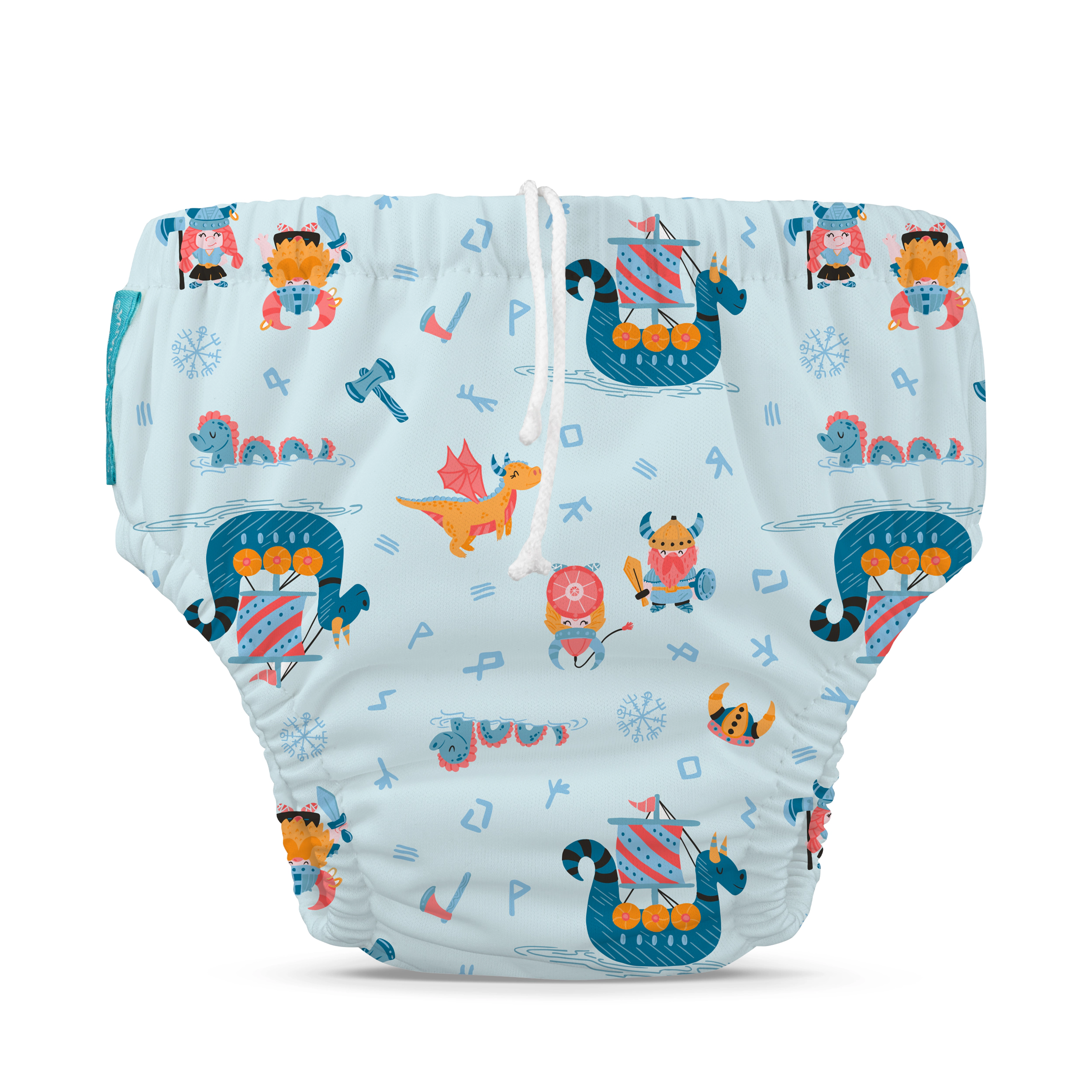 Charlie Banana Reusable Swim Diaper Drawstring X-Large - The Vikings