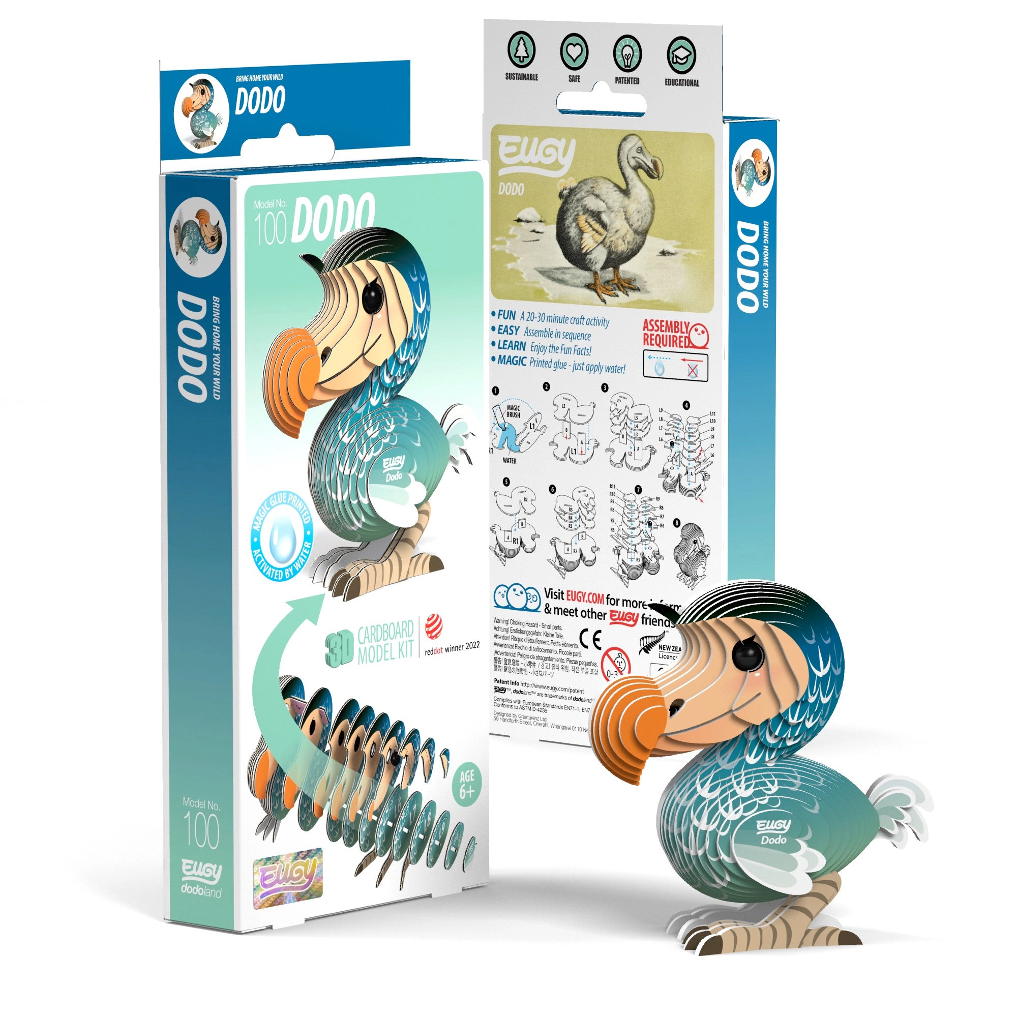 EUGY Dodo 3D Puzzle - contains 30 puzzle pieces