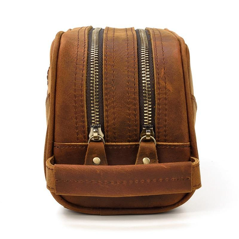 Steel Horse Leather Unisex The Nomad Toiletry Bag | Leather Travel Toiletry Bag