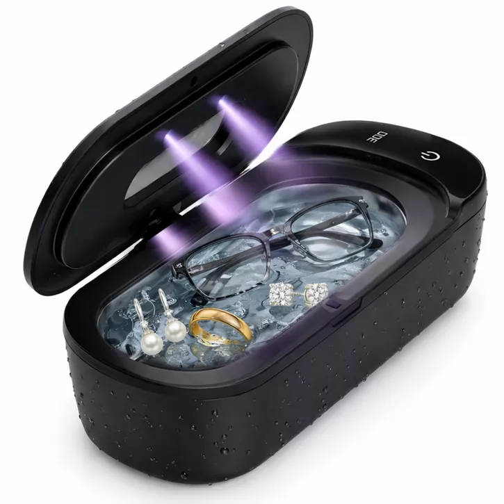 Luminuxe Portable Ultrasonic Jewelry Cleaner, 48KHz Deep Cleaning Machine for Jewelry, Eyeglasses, Watches, Lightweight
