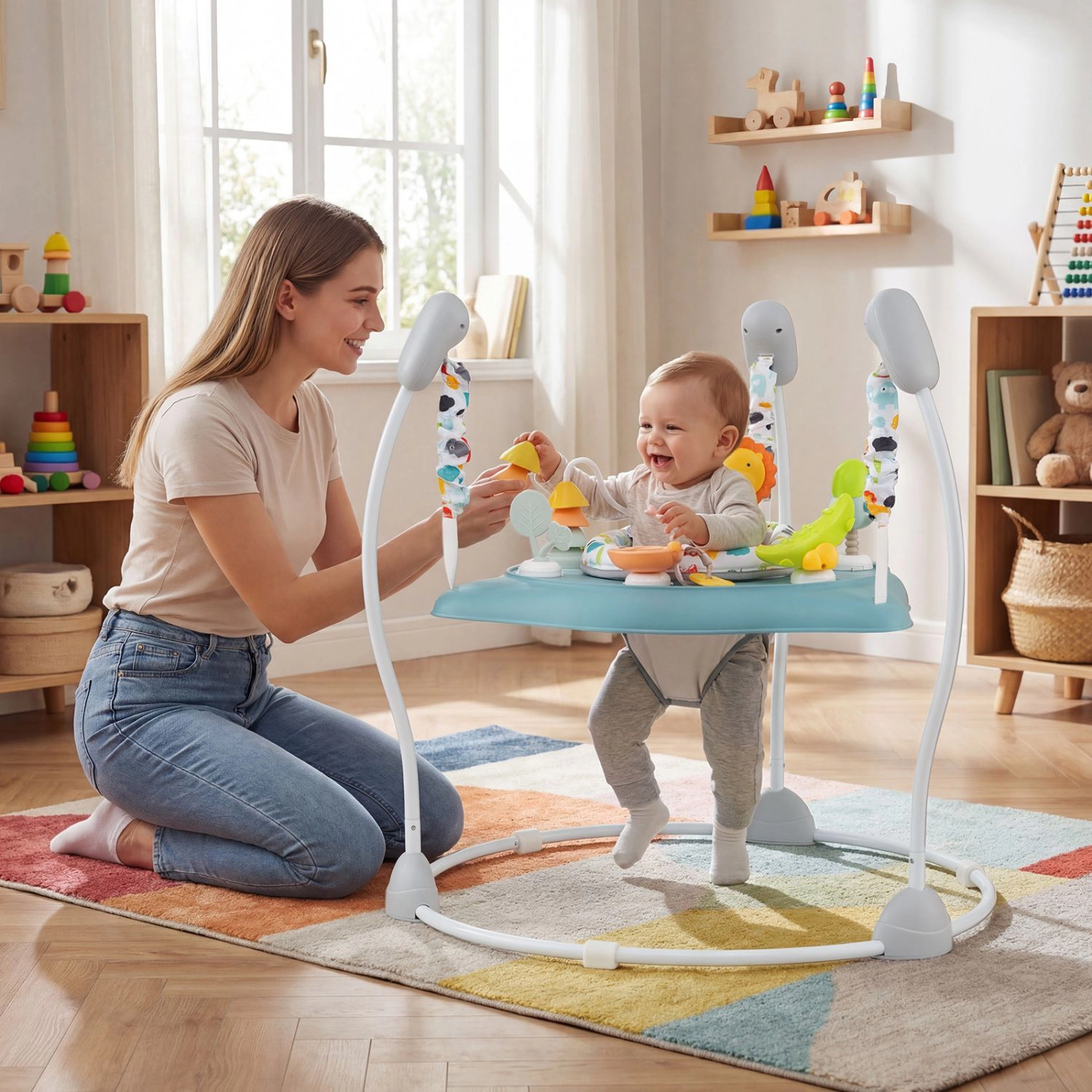 SlickBlue Kids Activity Center with 360° Rotating Seat