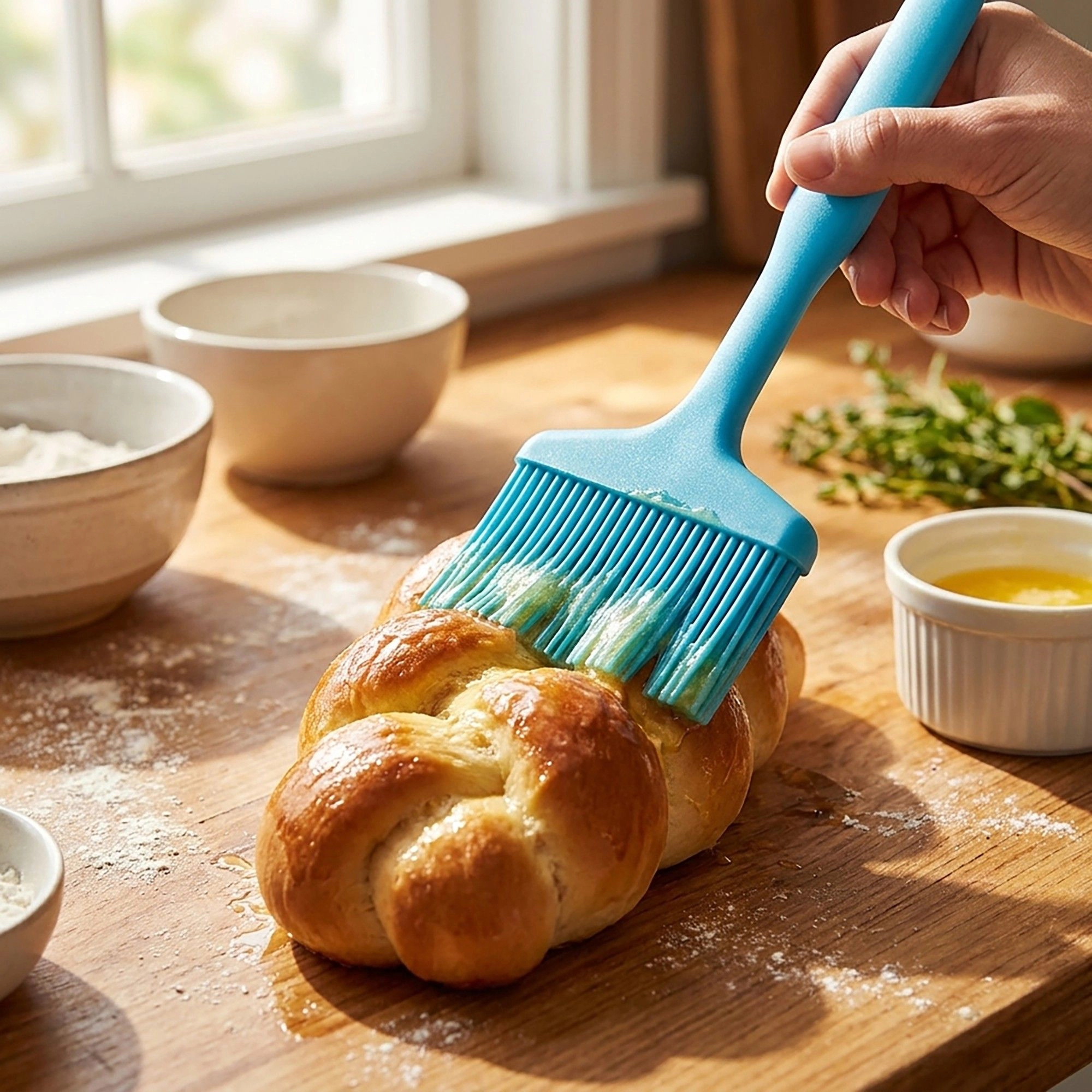 Alilang Women 3-Piece Silicone Scraper Set with Handles, Durable and Flexible Kitchen Tools for Cooking Baking