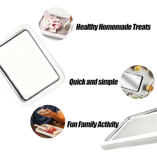 Stock Preferred Rolled Ice Cream Maker with Instant Freeze Tray and 2 Scrapers