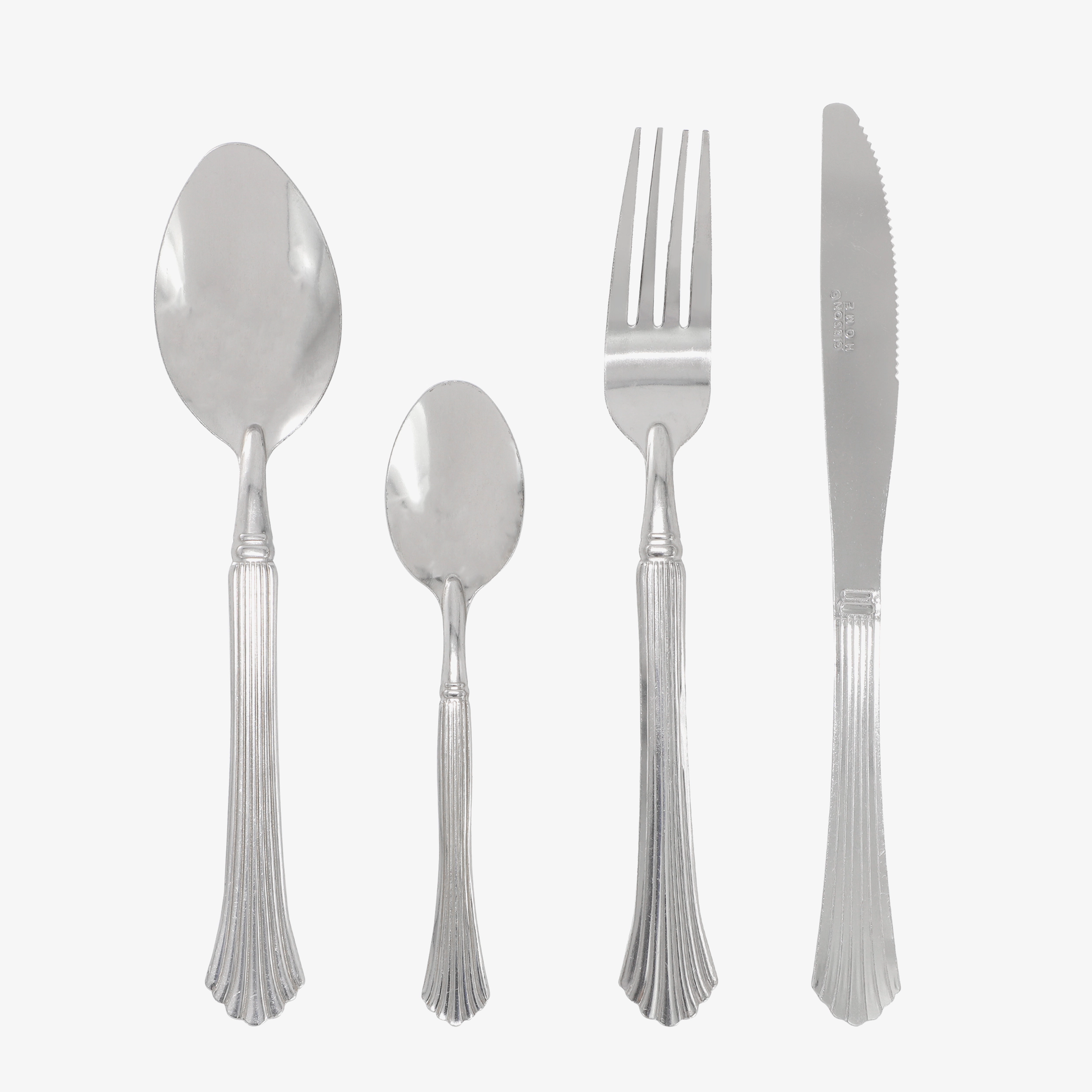 Gibson Home Flare 16 Piece Stainless Steel Flatware Set in Silver