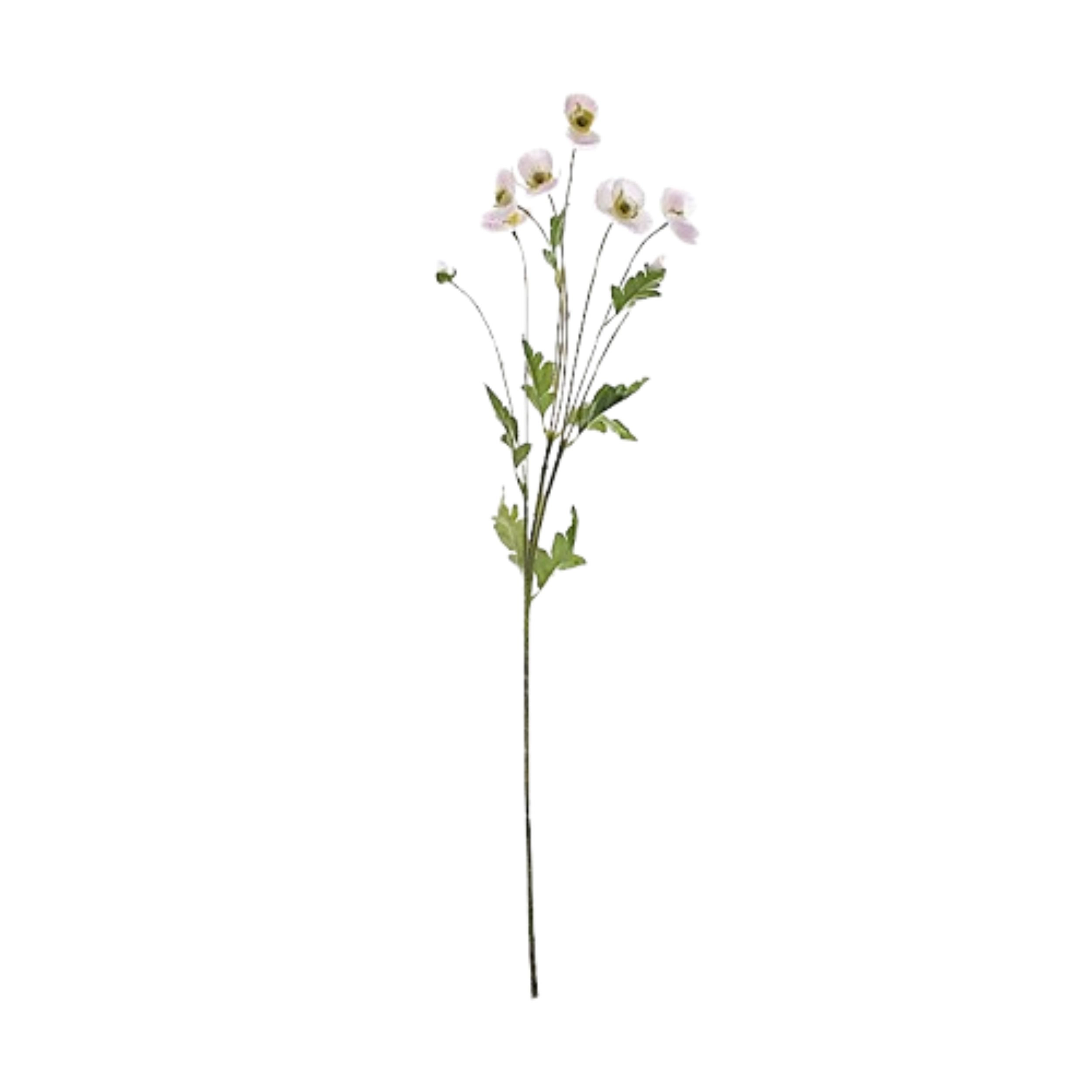 Home Collection Pack of 2, 33-Inch Silk Artificial Poppy Flower Bushes with Long Stems