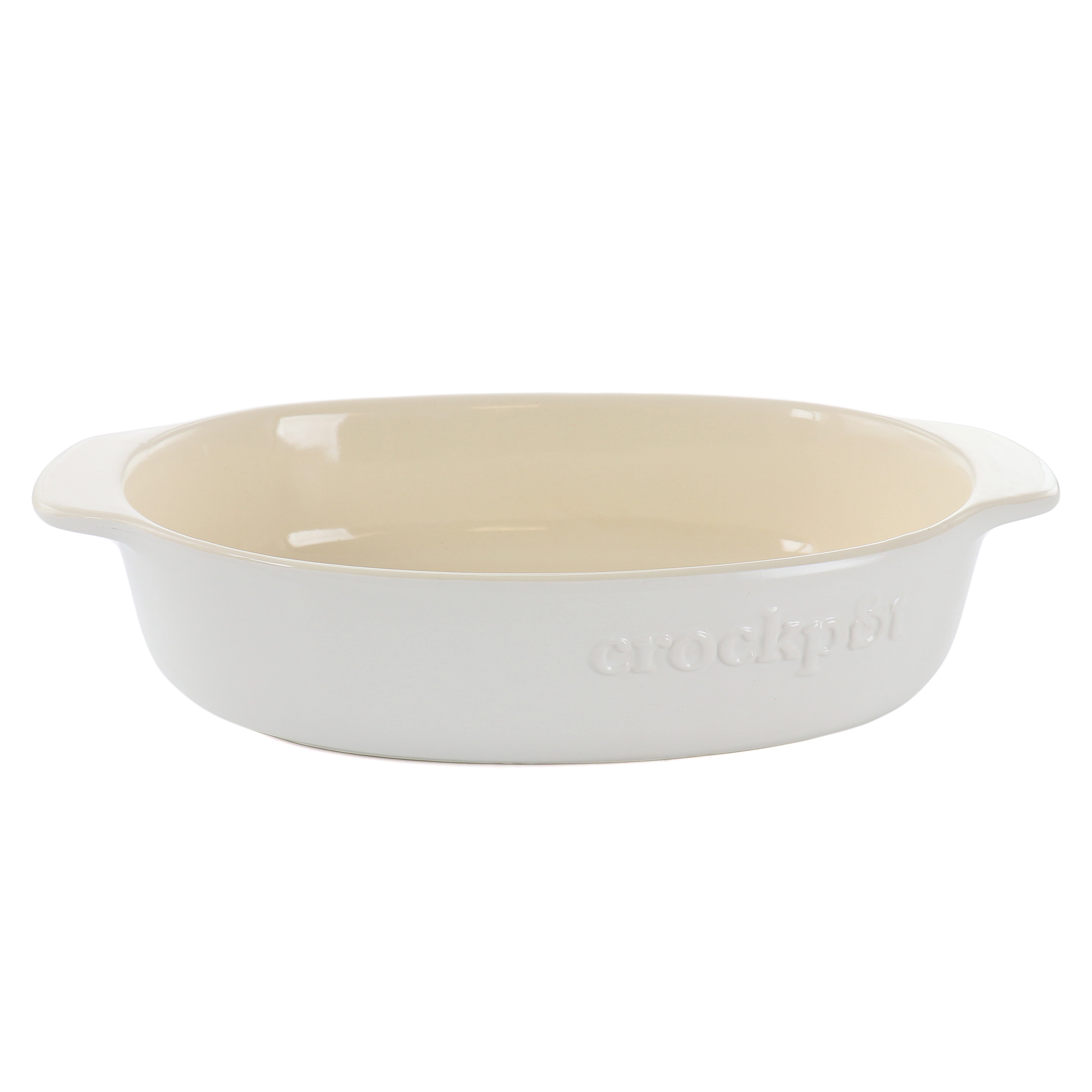 Crock Pot Artisan 2.5 Quart Oval Stoneware Casserole in White