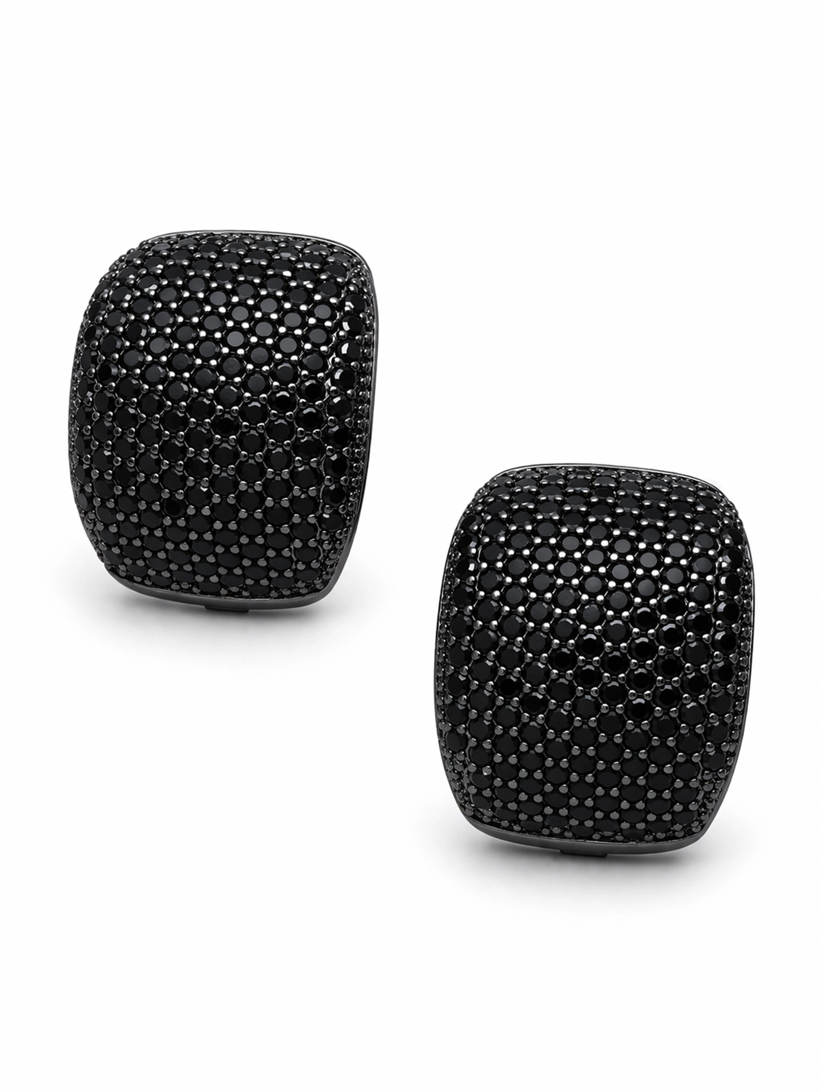 AGP PARIS Womens Pavé Dome Stud Earrings
