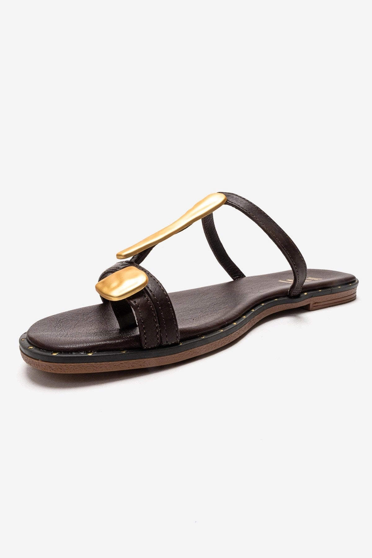 Forever & Always Womens Tessa Leather Thong Sandals