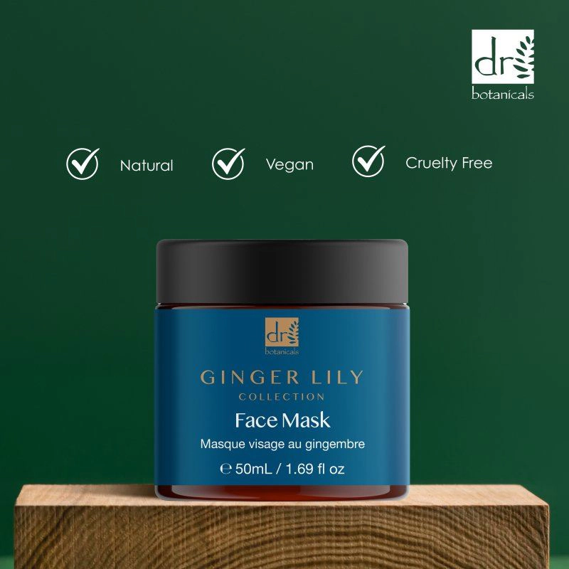 Dr Botanicals Gingerlily Mask 50ml, Hydrating Radiance Mask for Normal to Dry Skin