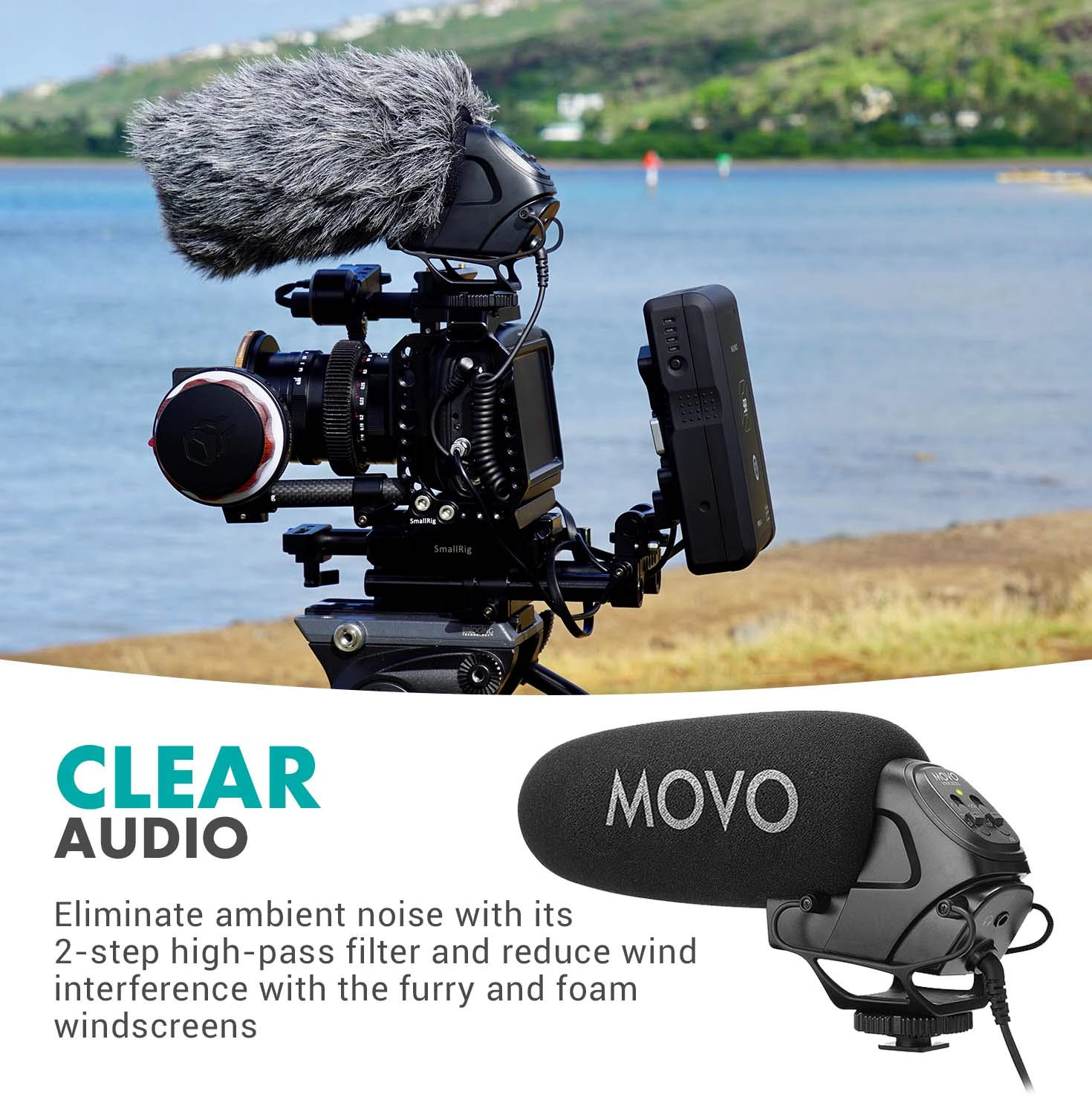 Movo VXR3031 Shotgun Microphone - Supercardioid On-Camera Shotgun Mic