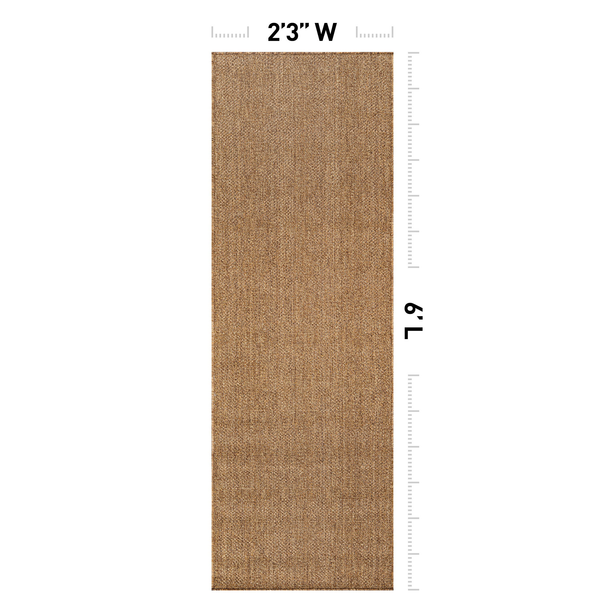World Rug Gallery Diamond Grid Indoor/Outdoor Flat Woven Area Rug-Natural Jute-Style Patio for Backyard Porch Deck