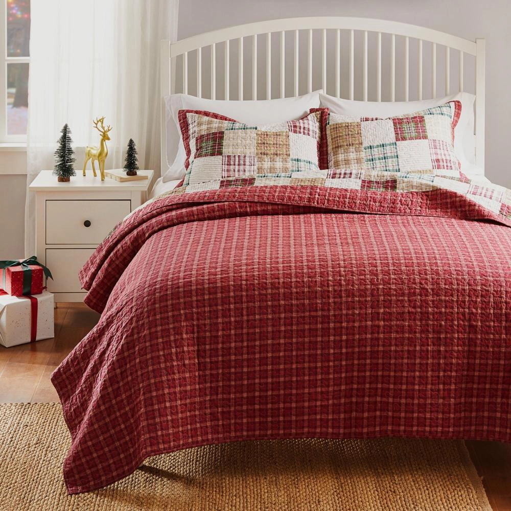 Greenland Home Fashion Oxford Quilt Set 3 Piece s Quilt Set Including Pillow Sham