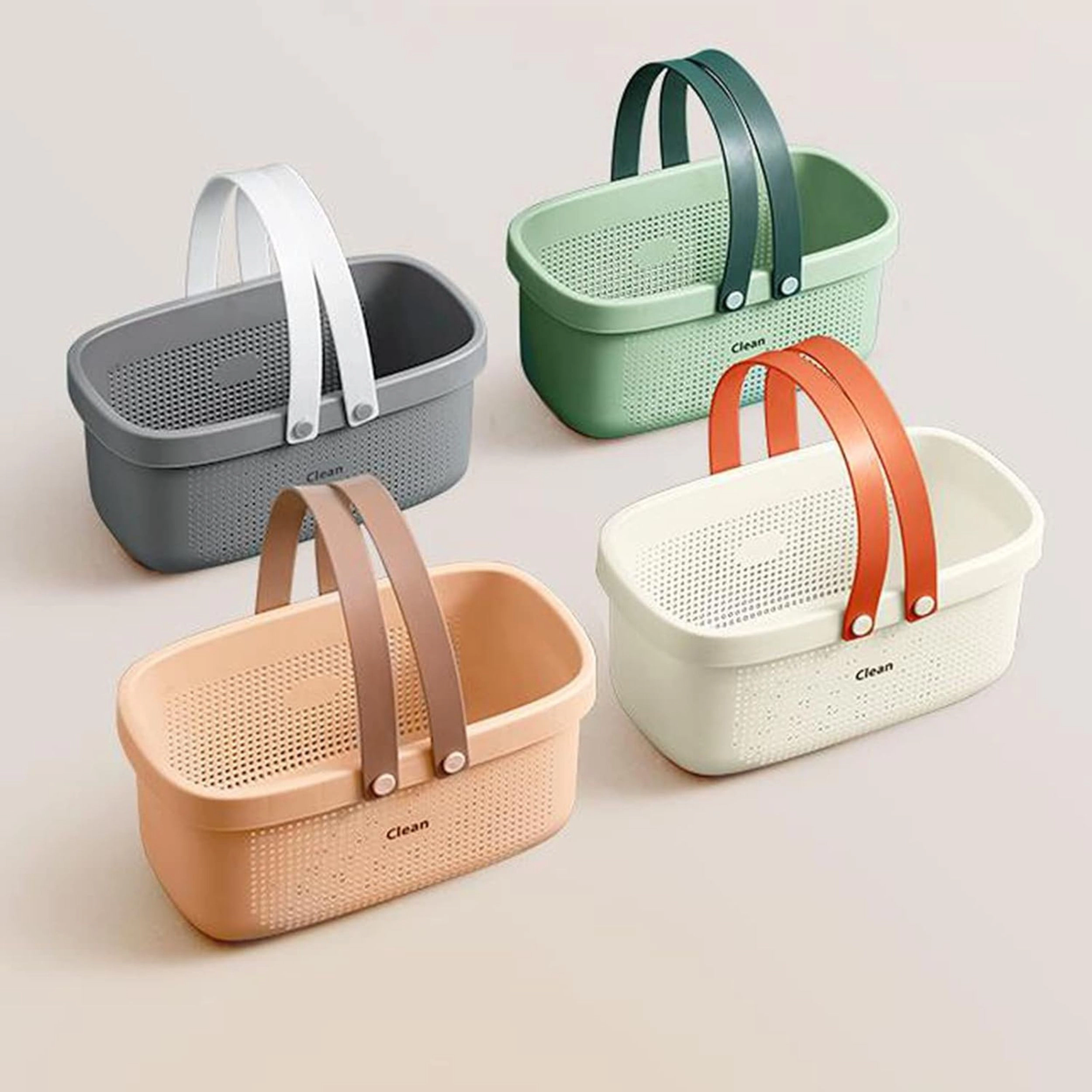 Stock Preferred Portable Plastic Storage Basket with Handle Shower Caddy