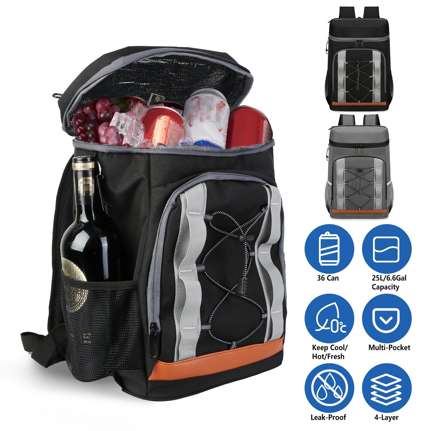 GBruno Insulated 36-Can Cooler Backpack