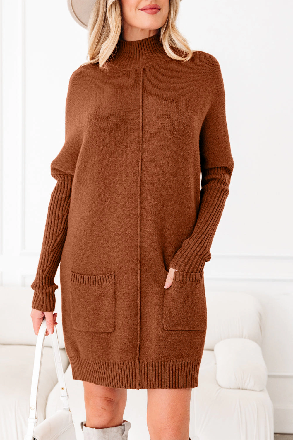 Threaded Pear Women's Mia Center Seam Shift Sweater