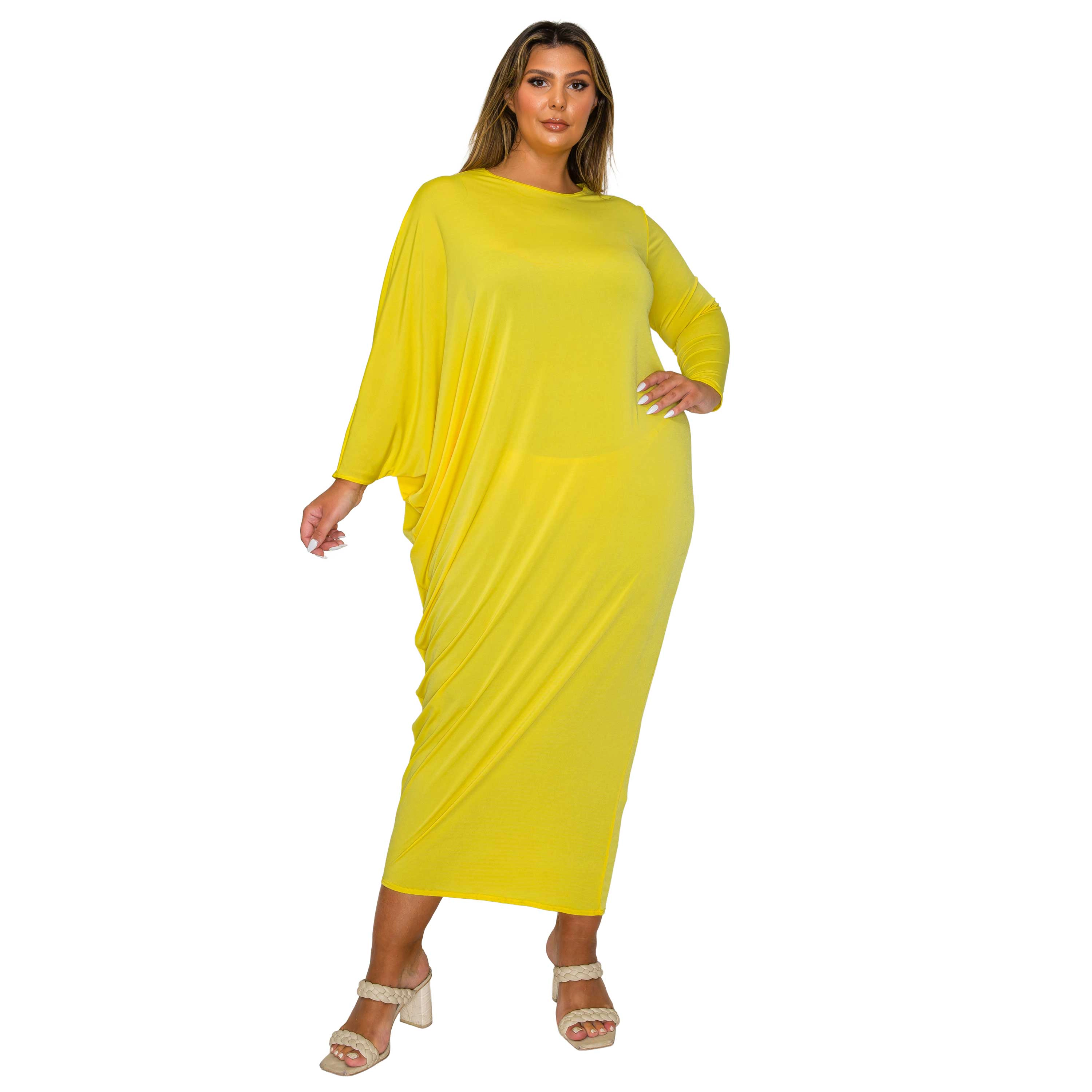 L I V D Women's Plus Louella Asymmetrical Maxi Dress