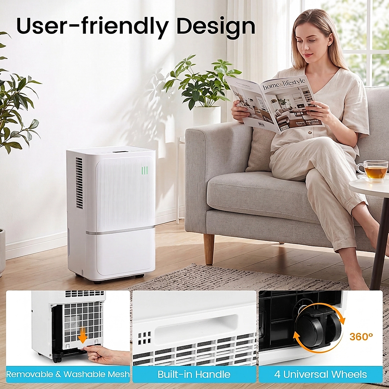 SUGIFT 32-Pint Dehumidifier for Home