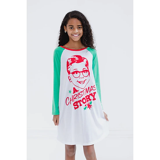 A Christmas Story Ralphie Parker Girls' Christmas Pajama Nightgown