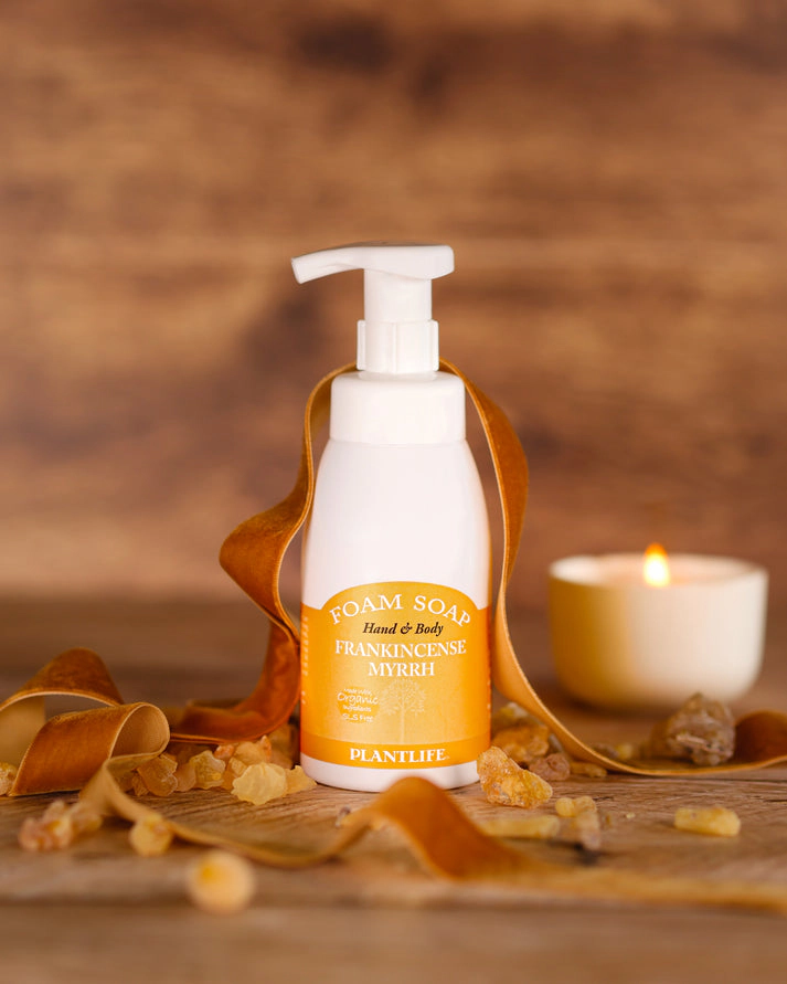 Plantlife Frankincense Myrrh Hand & Body Foam Soap