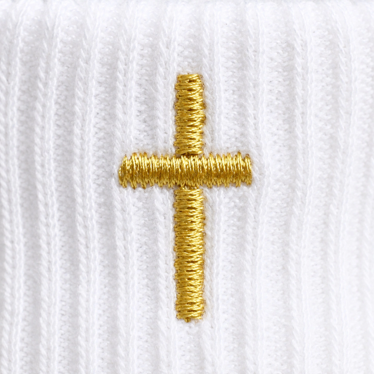 Laurenza's Baby Boys Girls Gold Embroidered Baptism Christening Cross Socks